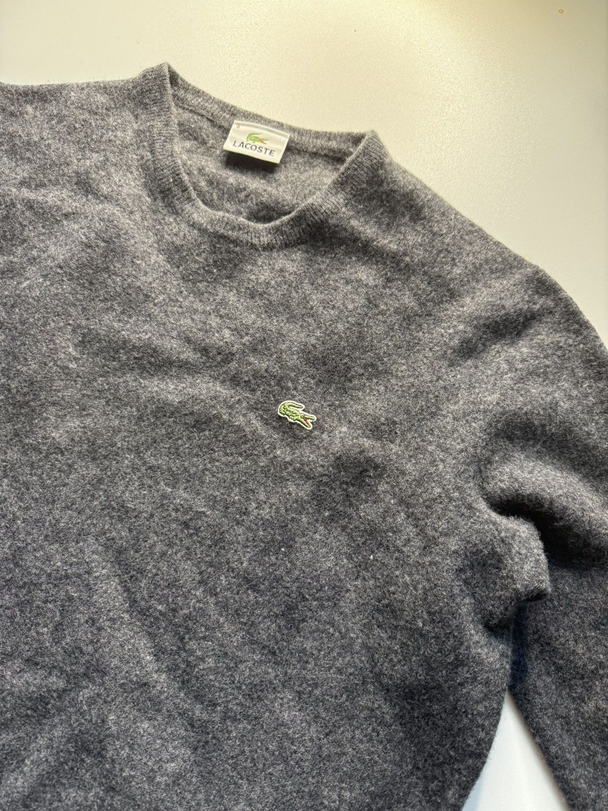 Lacoste × Vintage LACOSTE WOOL SWEATER, ORIGINAL, WARM, SOFT, SIZE M Size US M / EU 48-50 / 2 - 3 Thumbnail