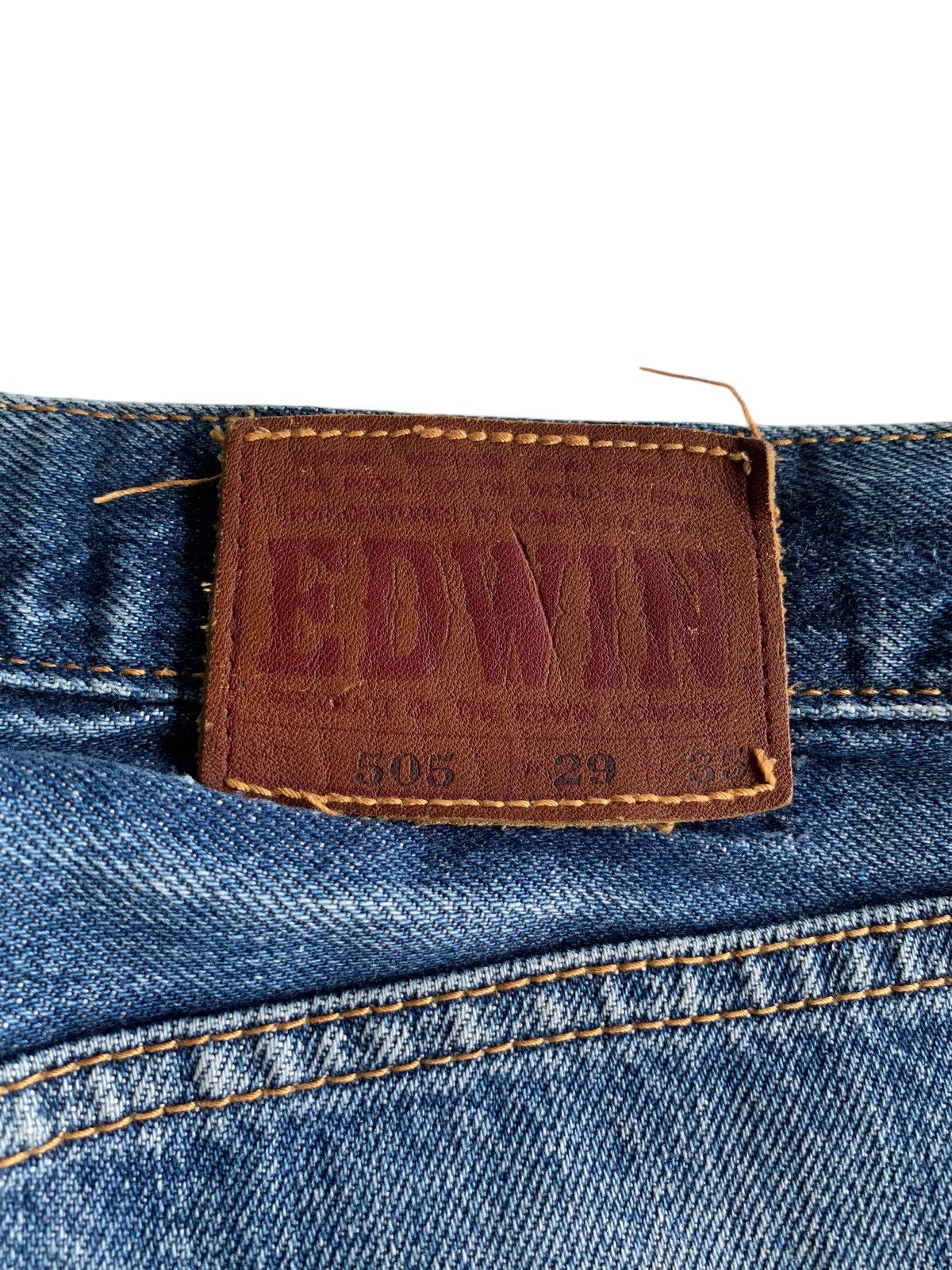 If Six Was Nine VINTAGE EDWIN 505 SELVEDGE BAGGY MUDWASH DISTRESSED DENIM Size US 29 - 10 Thumbnail