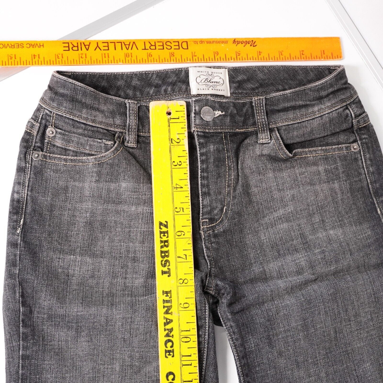 White House Black Market White House Black Market Wash Denim Trouser Jeans Pants S4 Size 27" / US 4 / IT 40 - 2 Thumbnail
