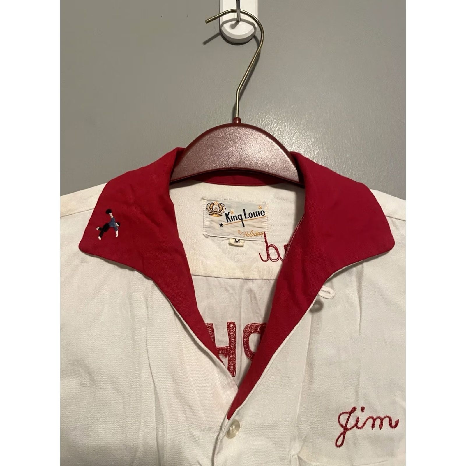 Vintage VINTAGE King Louie Bowling Shirt Mens M White 60s 70s Rockabilly Polycotton Humphries Motorsales A508 Size US M / EU 48-50 / 2 - 5 Thumbnail