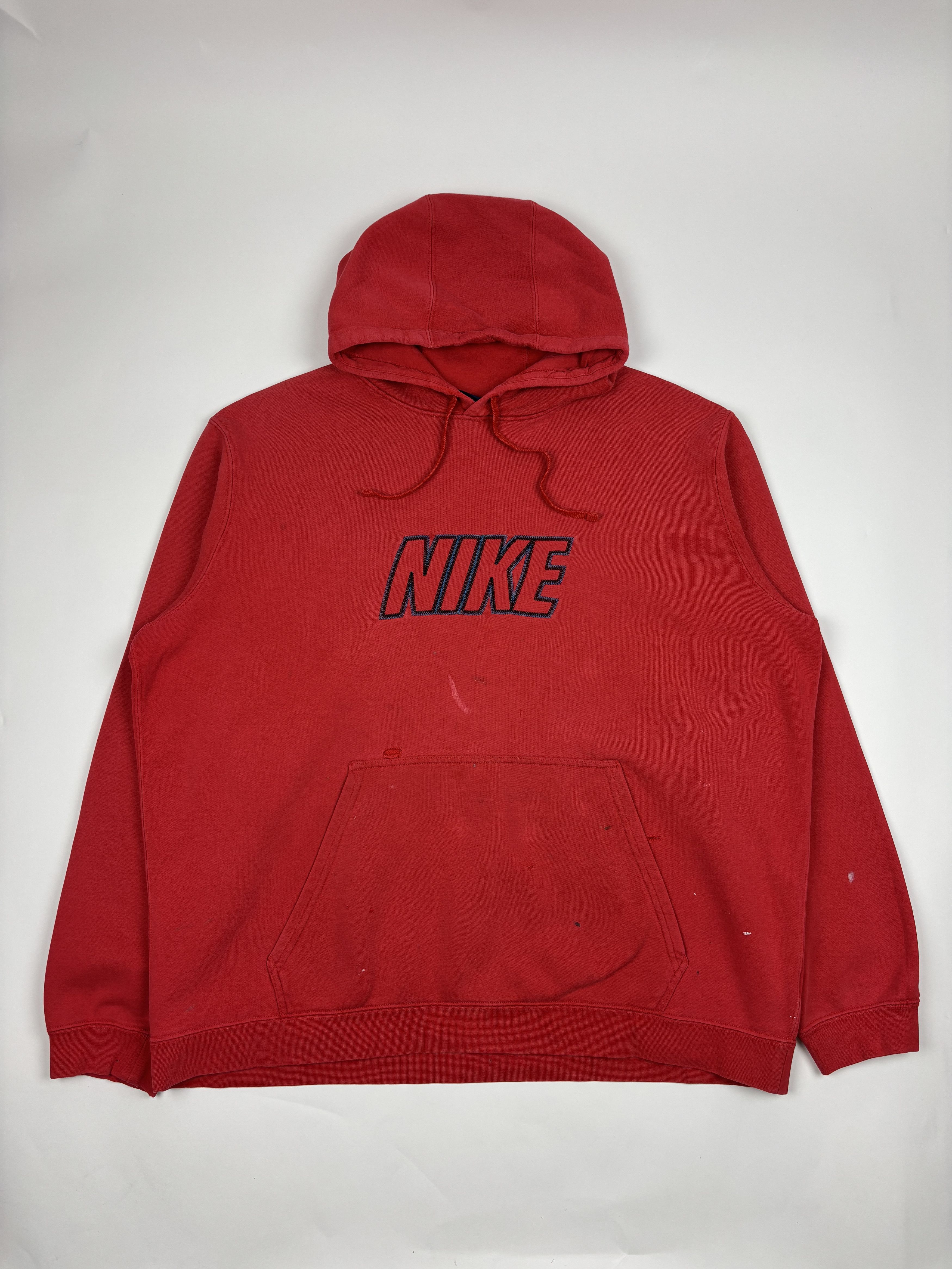 Nike Vintage Distressed Red Nike Hoodie Size US XXL / EU 58 / 5 - 1 Thumbnail