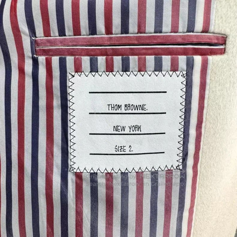 Thom Browne Thom Browne Wool Striped Shoulder Pad Coat Size US M / EU 48-50 / 2 - 6 Thumbnail