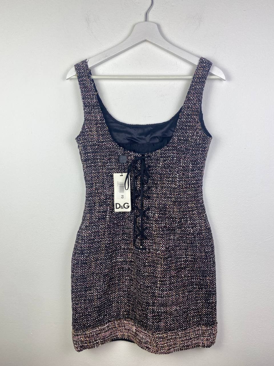 Dolce & Gabbana Dolce&Gabbana tweed mini dress lace up back size S Size S / US 4 / IT 40 - 5 Thumbnail
