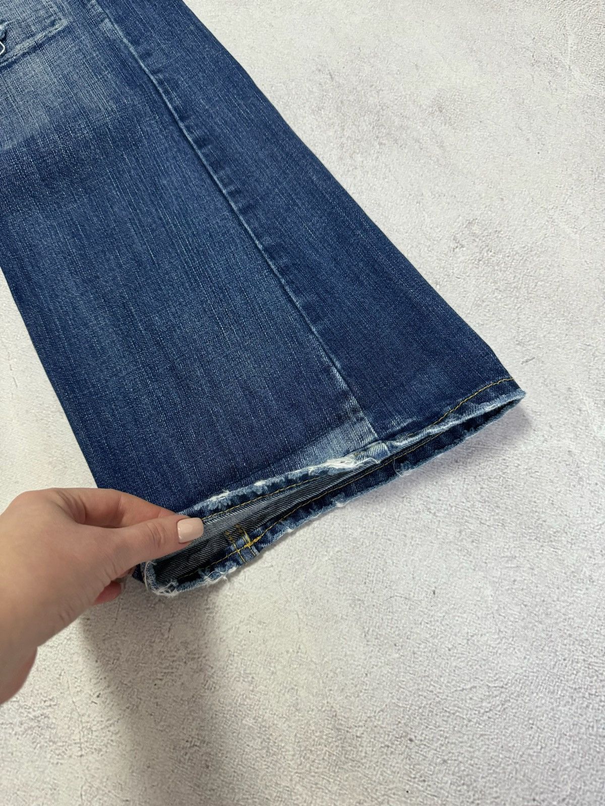 If Six Was Nine Vintage Japanese Jeans Distressed Dirty Wash Denim Y2K 90s Size US 32 / EU 48 - 6 Thumbnail