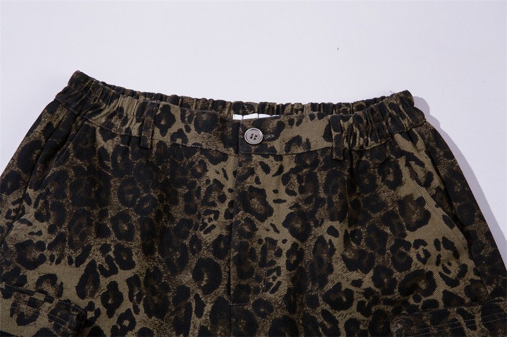 Japanese Brand × Vintage Men's loose casual multi-pocket leopard cargo shorts Size US 32 / EU 48 - 3 Thumbnail