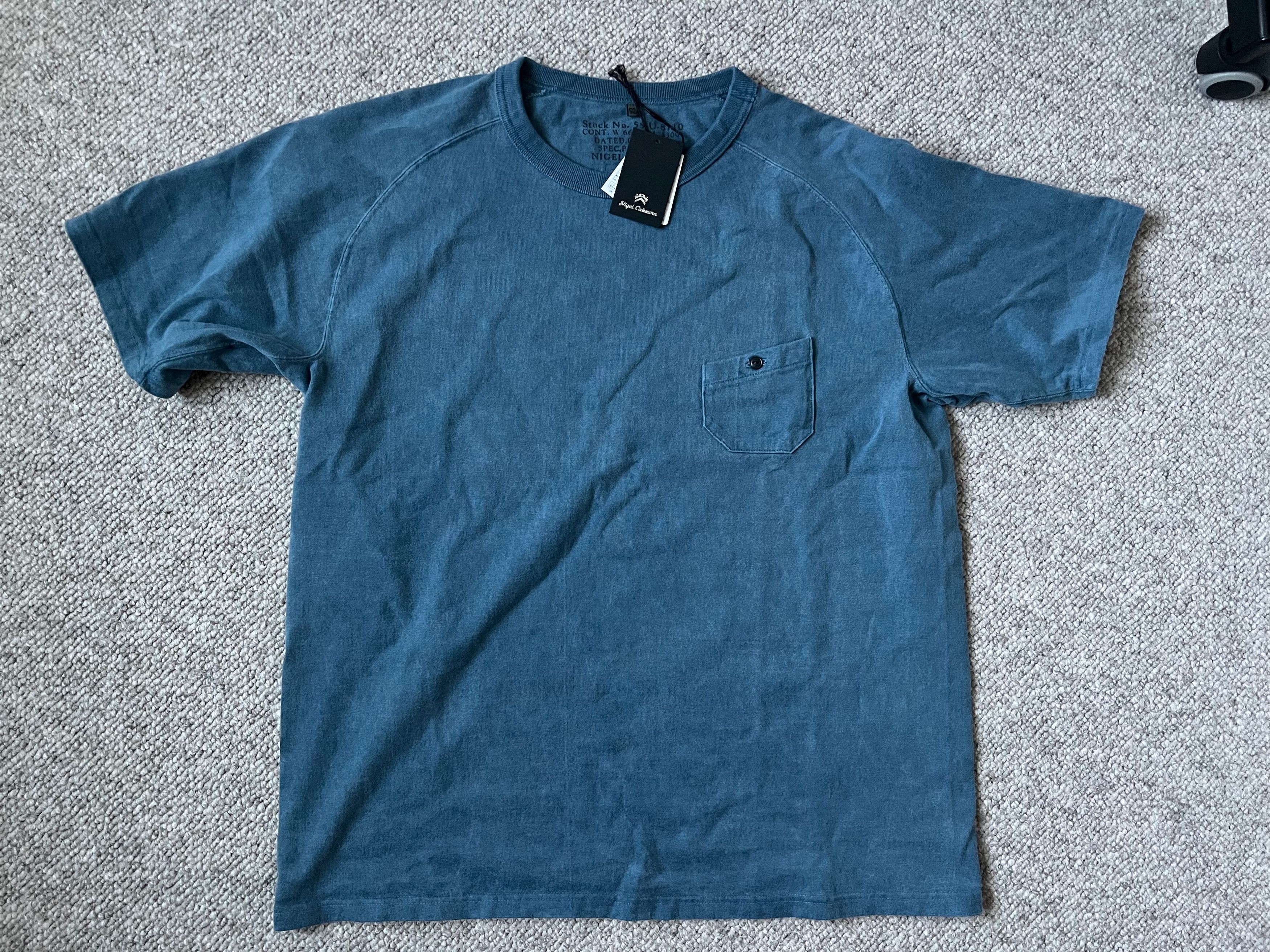Nigel Cabourn 9.5oz BASIC T-SHIRT PIGMENT Size US L / EU 52-54 / 3 - 1 Thumbnail