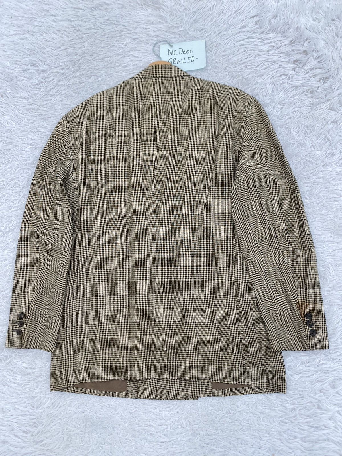 Issey Miyake Rare Vintage Issey Miyake Checkered Brown Blazer Size 38R - 16 Thumbnail