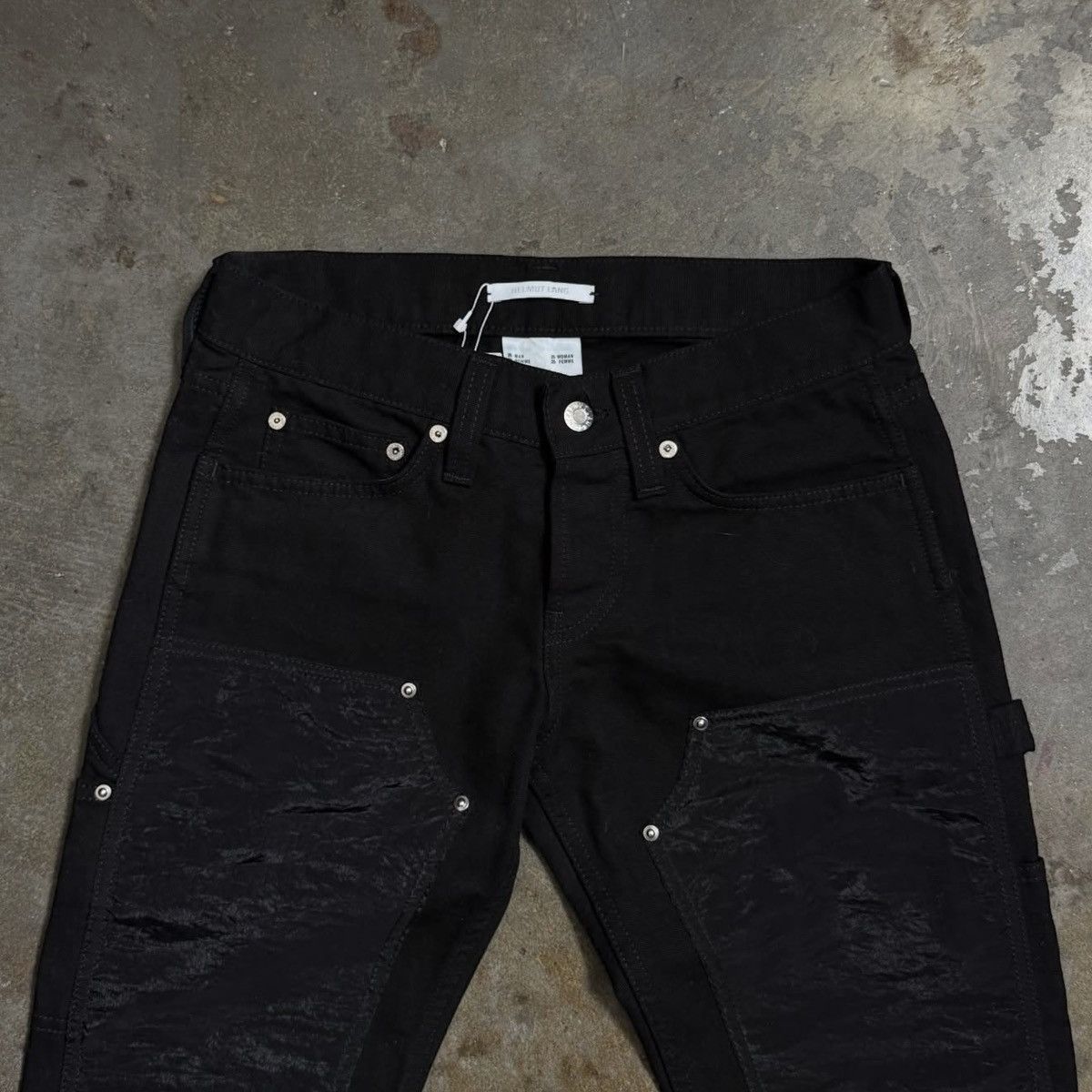 Helmut Lang HELMUT LANG NWT BLACK SLIM STRAIGHT DOUBLE KNEE DENIM - S Size 25" / US 0 / IT 36 - 2 Thumbnail
