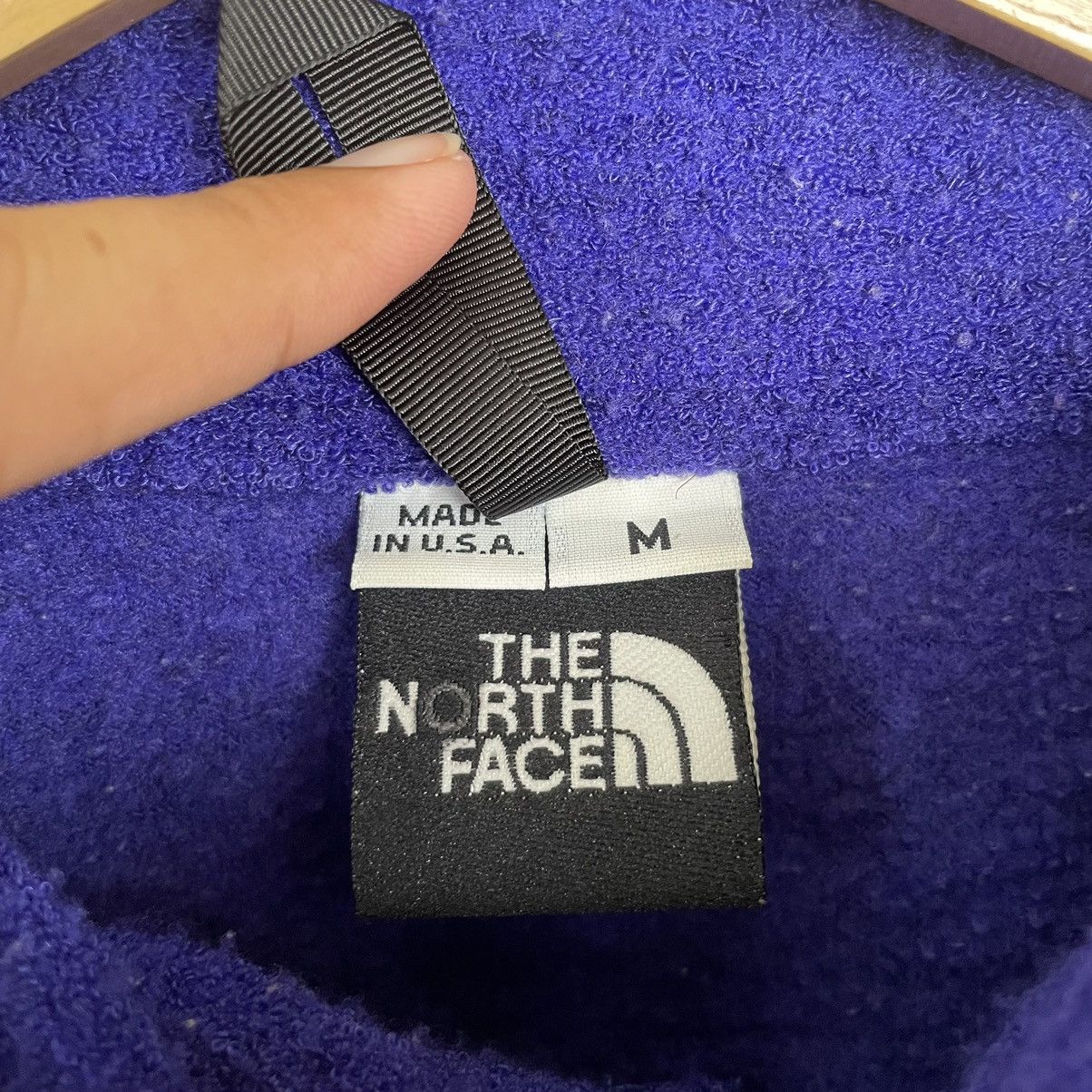 The North Face × Vintage 1990s TNF Quarter Button Fleece Sweatshirt Made in USA Size US L / EU 52-54 / 3 - 4 Thumbnail
