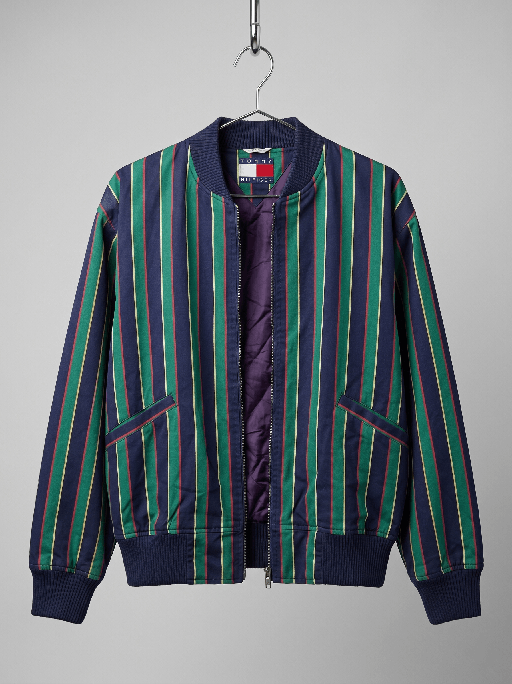 Tommy Hilfiger Vintage 80s Tommy Hilfiger Striped Bomber Jacket Men's S Size US S / EU 44-46 / 1 - 1 Thumbnail