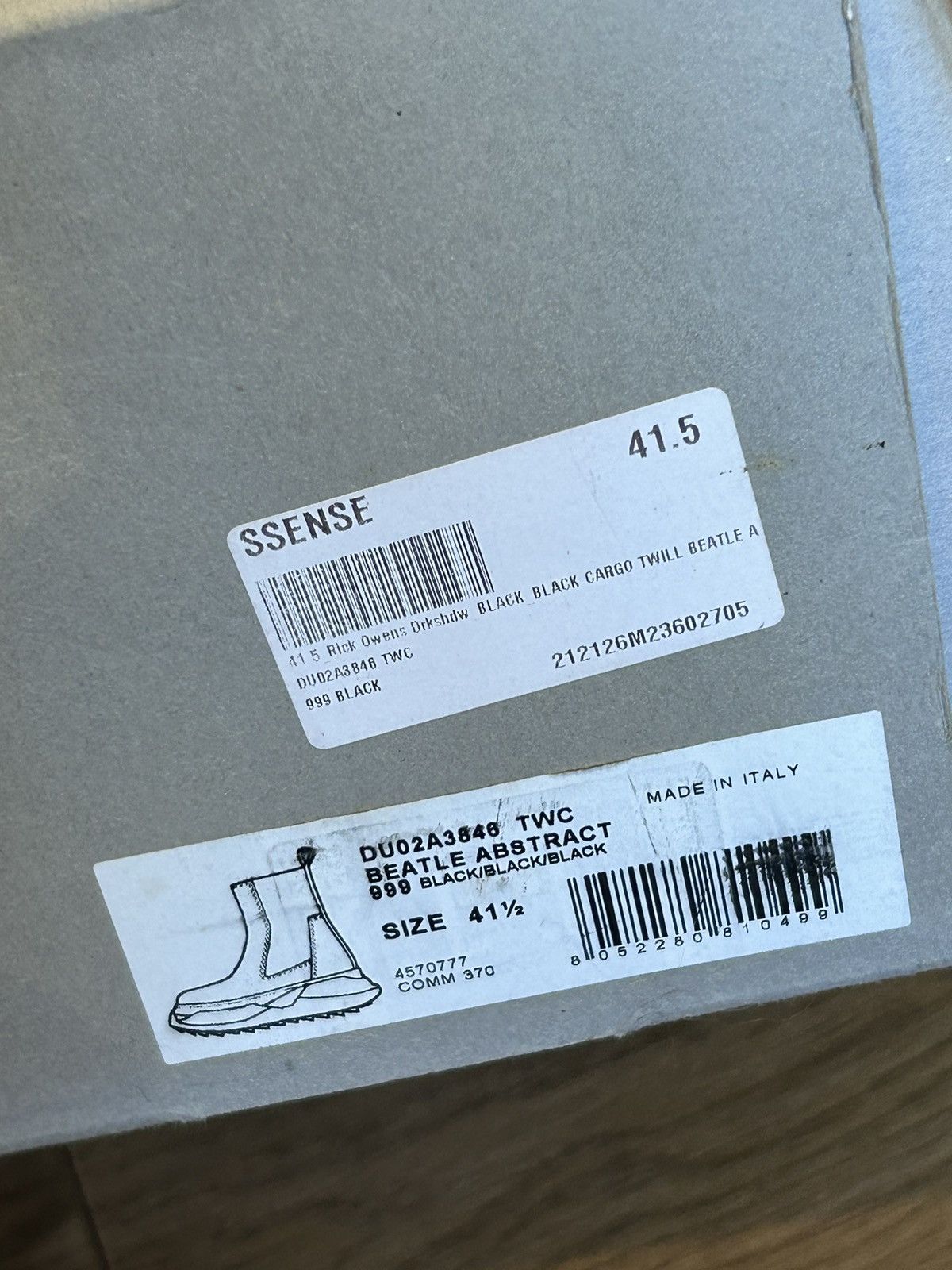 Rick Owens Drkshdw Rick Owens DrkShdw Abstract Beetle Boots 41.5 Size US 8.5 / EU 41-42 - 8 Thumbnail