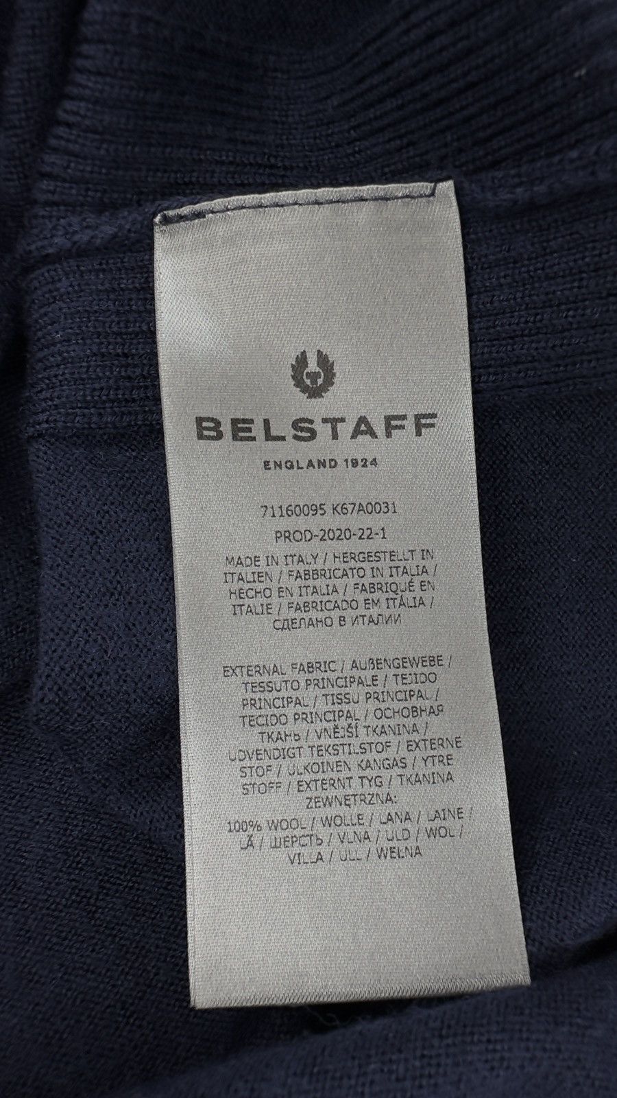 Belstaff Belstaff KELBY ZIP CARDIGAN dark ink size L Size US L / EU 52-54 / 3 - 6 Thumbnail