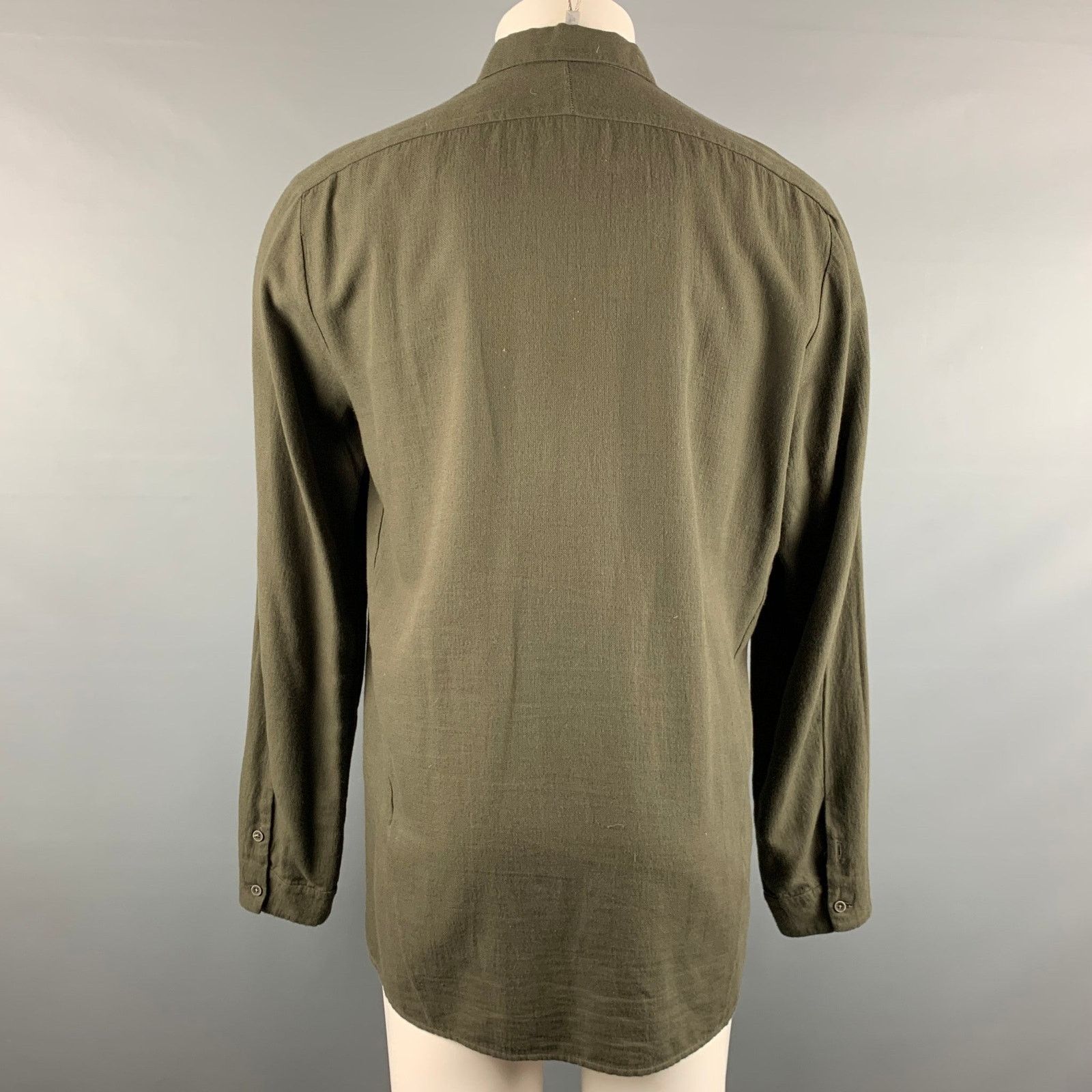 Transit TRANSIT Size M Green Cotton Blend Long Sleeve Shirt Size US M / EU 48-50 / 2 - 3 Thumbnail