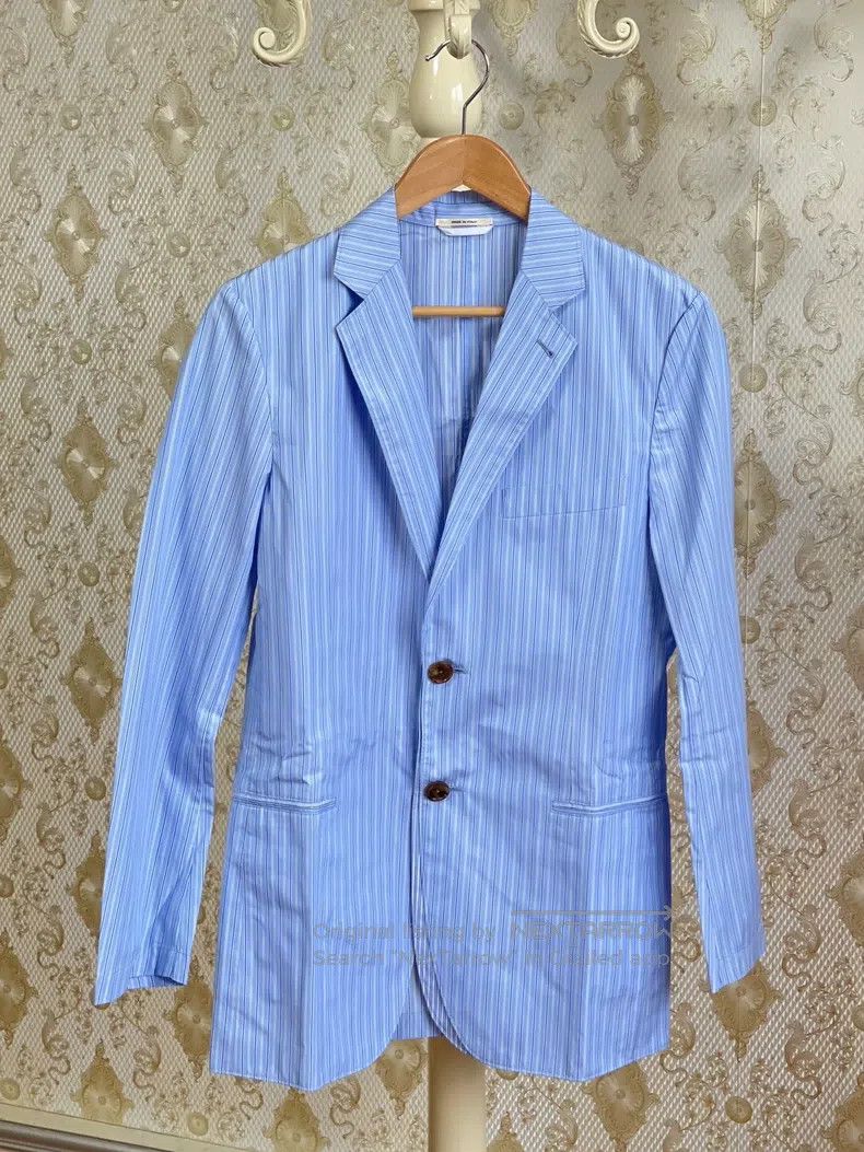 Hermes Pinstripe Suit Jacket