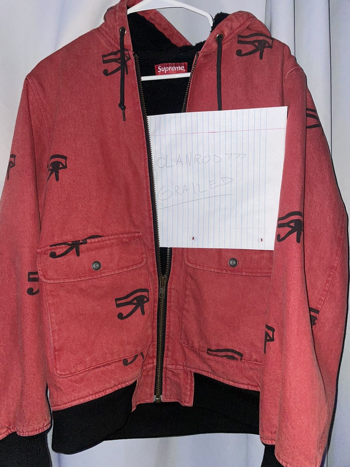 Supreme, Jackets & Coats, Supreme Horus Red Denim Jacket 23