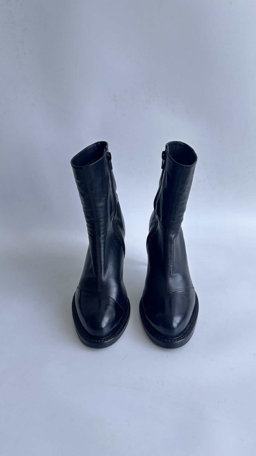 Ann Demeulemeester Ann Demeulemeester Leather High Heel Boots Archive Goth Size US 7.5 / IT 37.5 - 4 Thumbnail