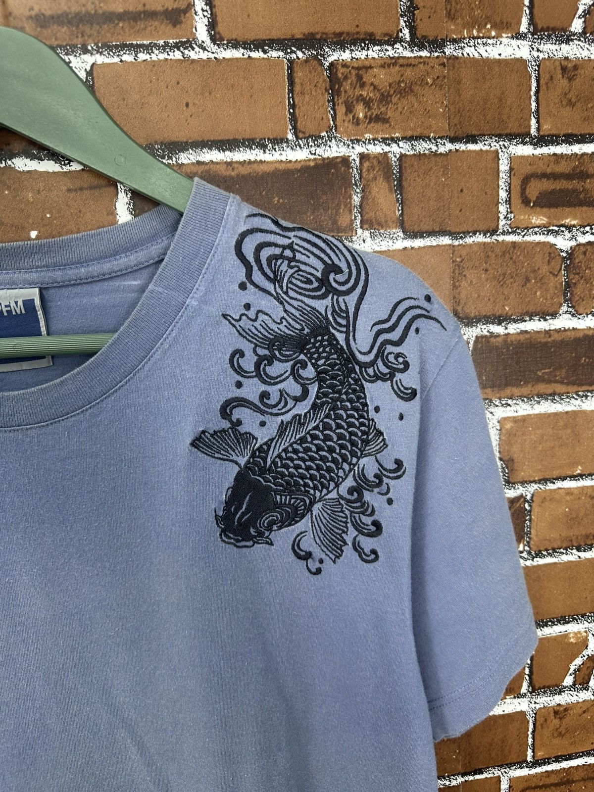 PPFM PPFM Japanese Sakura Koi Fish Embroidery Tshirt A1022 Size US M / EU 48-50 / 2 - 2 Thumbnail