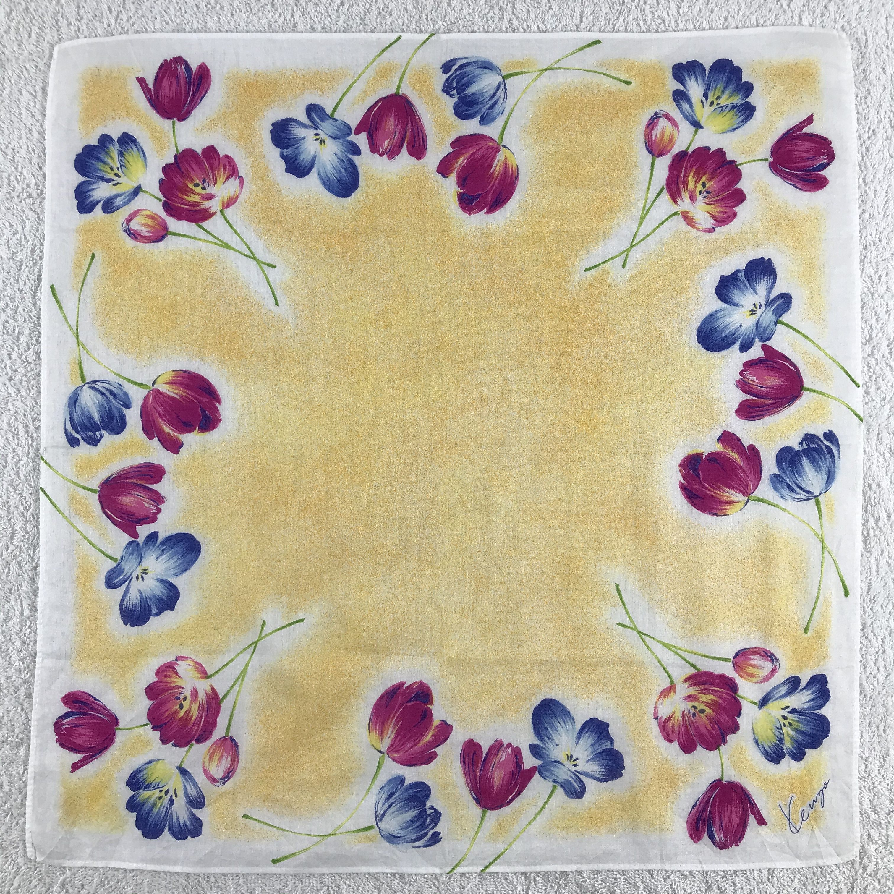 Kenzo × Vintage Kenzo Bandana / Handkerchief / Neckerchief - S326 Size ONE SIZE - 1 Thumbnail