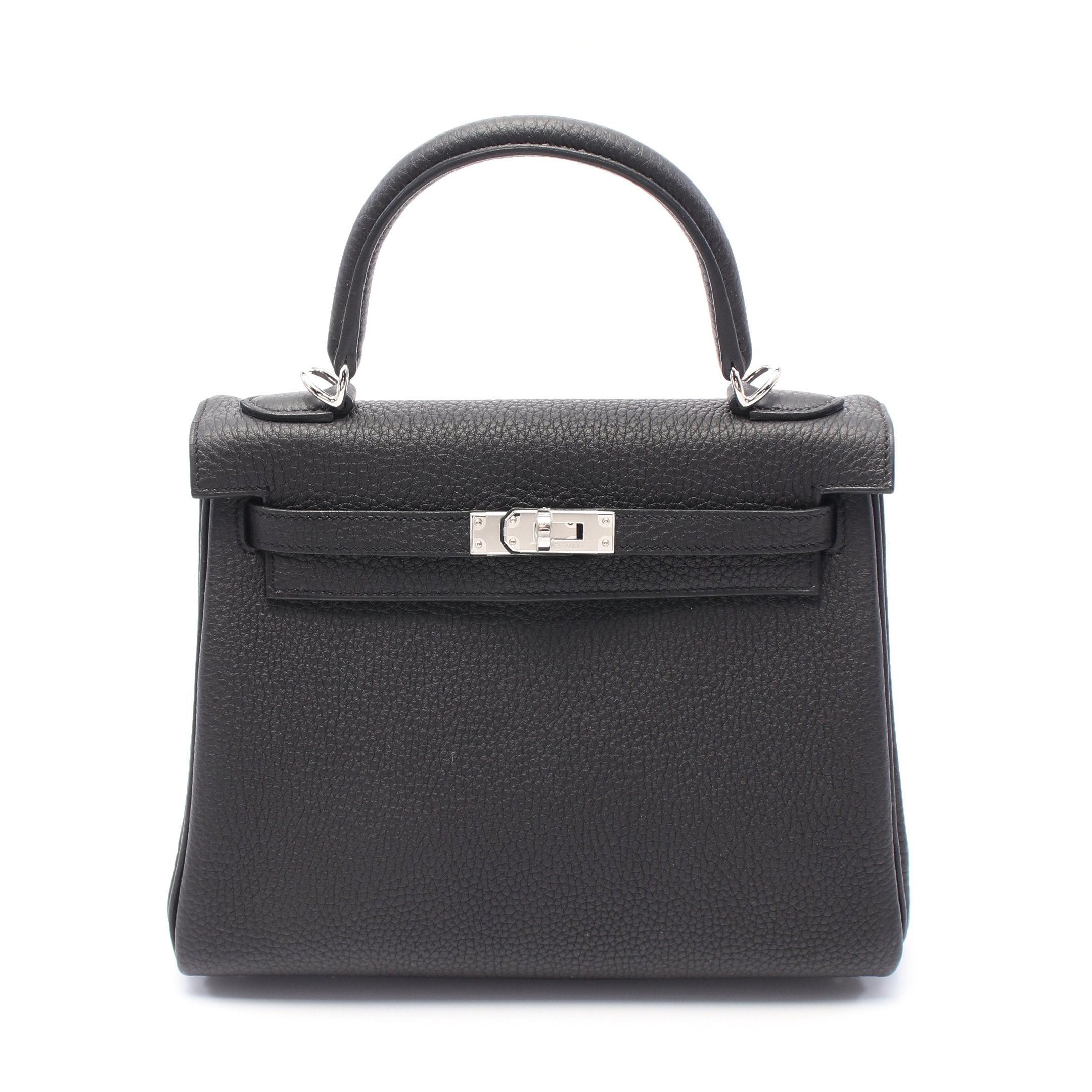 Hermes Hermes Kelly 25 Handbag Togo Black Silver Hardware Inner Stitch Double Engraved Size ONE SIZE - 1 Thumbnail
