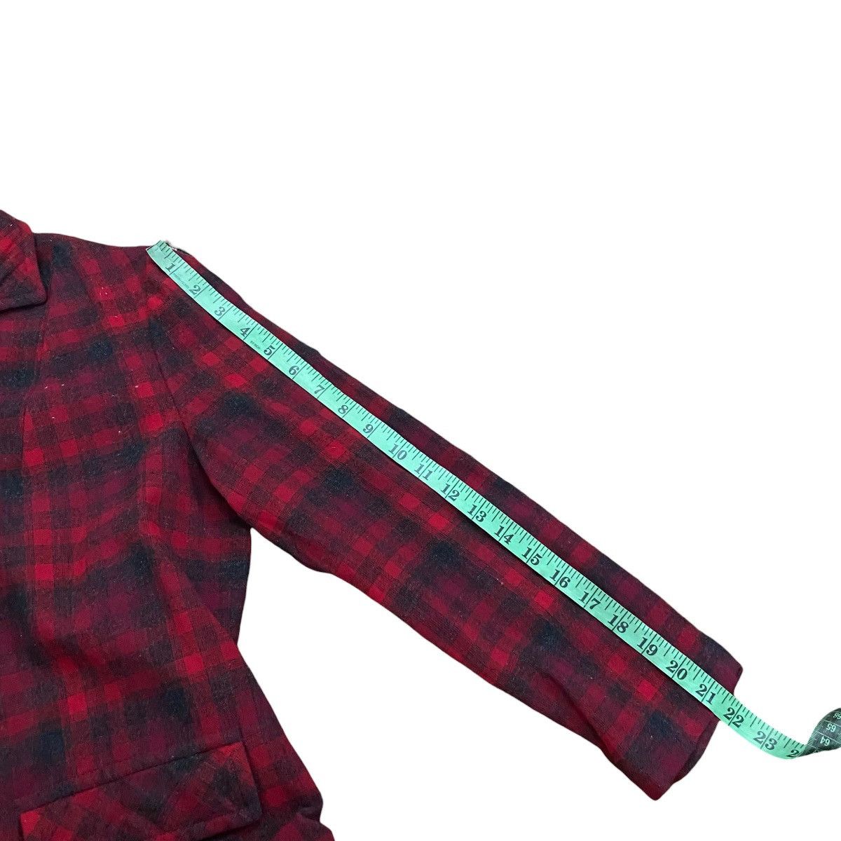 Pendleton Vintage 50s Pendleton Shirt Jacket Red Plaid Wool Shacket Size M / US 6-8 / IT 42-44 - 15 Thumbnail