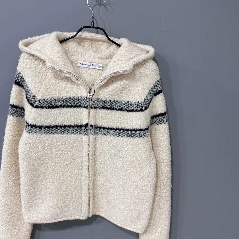 Dior Dior Hooded Lambswool Jacket with Logo-2505 Size XS / US 0-2 / IT 36-38 - 2 Thumbnail
