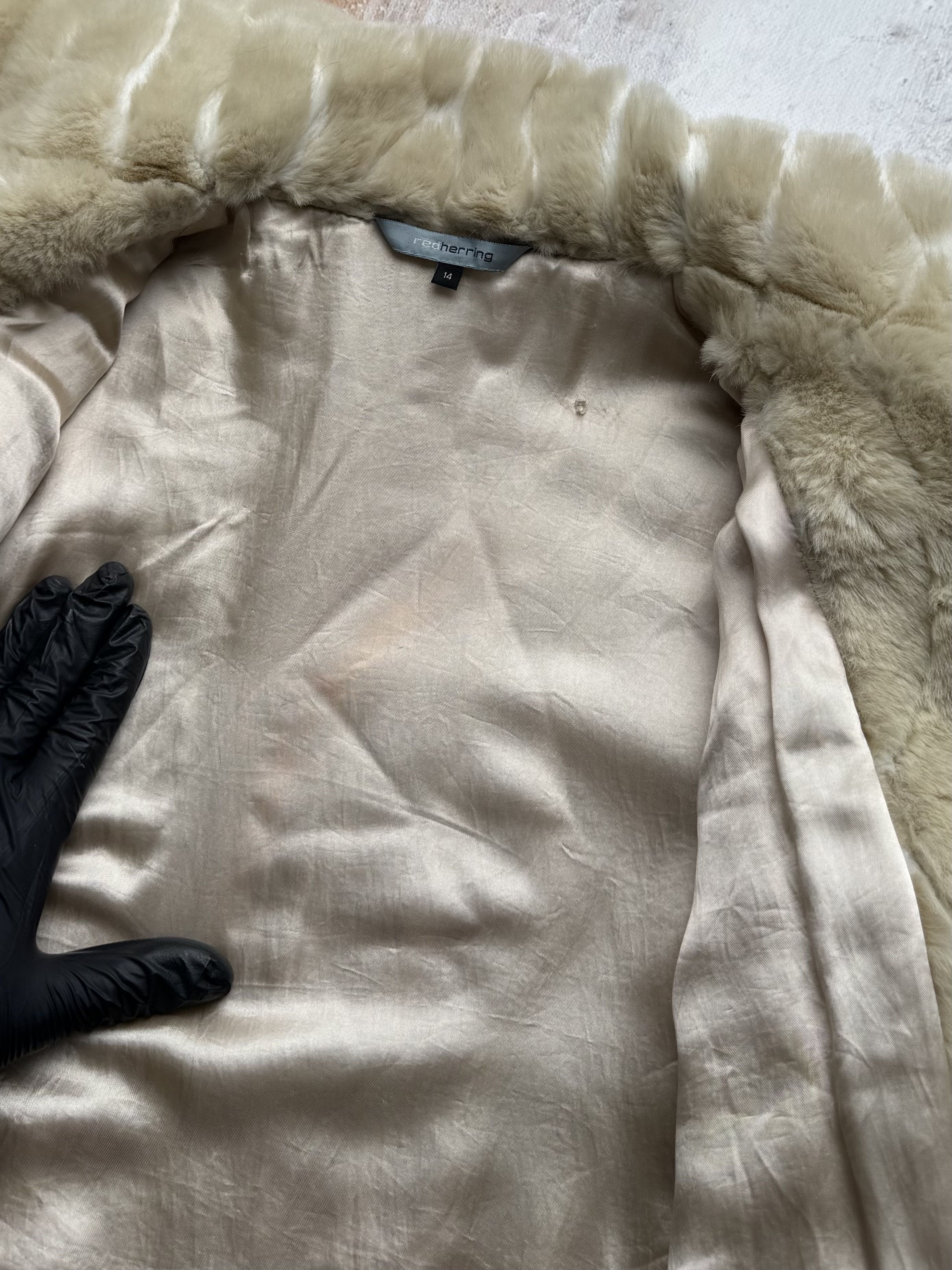 Vintage Vintage Beige Faux Fur Jacket Soft Plush Coat Winter Short Size M / US 6-8 / IT 42-44 - 5 Thumbnail