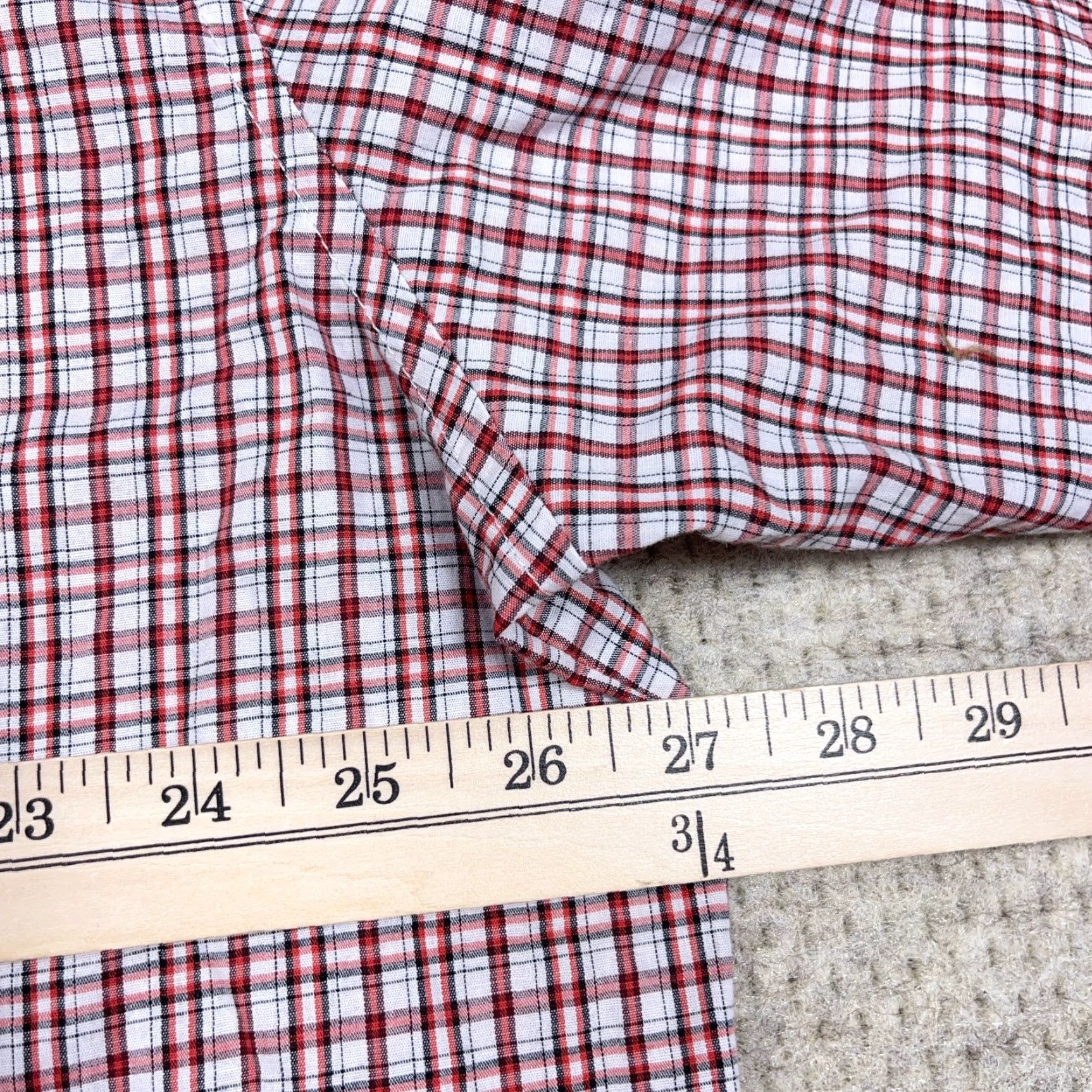 Wrangler Wrangler Shirt Men 2XL Red Plaid Button-Up Western Cowboy Pearl Snap Yoke Pocket Short Sleeve Casual Workwear Classic American Brand: Wrangler Size US XXL / EU 58 / 5 - 7 Thumbnail