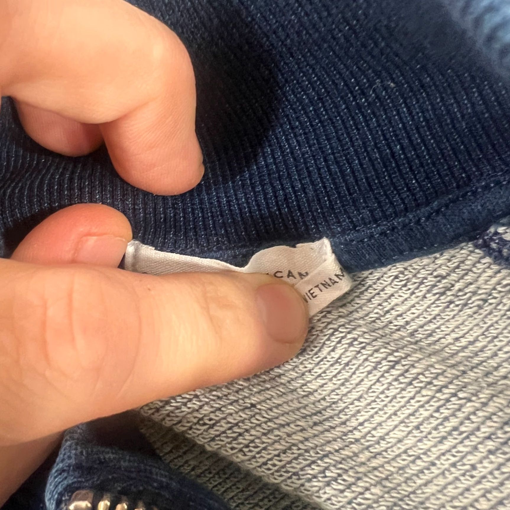 Good American GOOD AMERICAN Sweatshirt Pullover Mock Zip Indigo Blue Cropped N/A Size M / US 6-8 / IT 42-44 - 5 Thumbnail