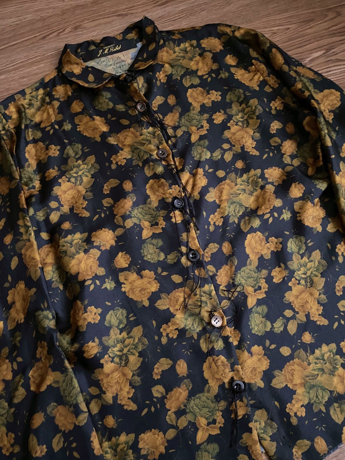 Archivio J.M. Ribot Archivio J.M. Ribot Antique Silk Floral Shirt Size US S / EU 44-46 / 1 - 4 Thumbnail