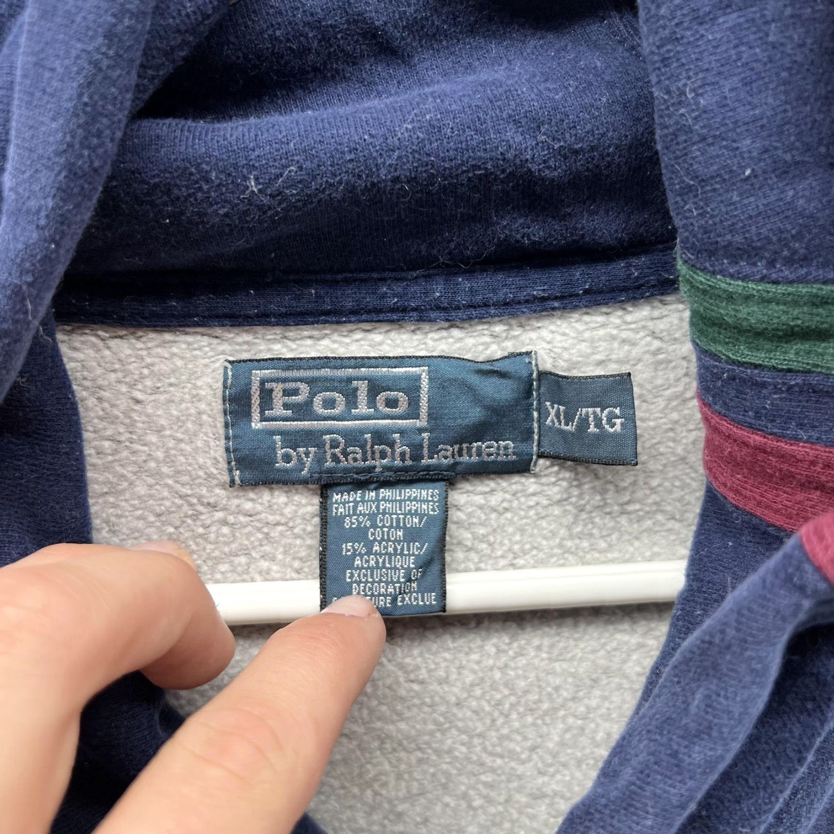 Polo Ralph Lauren VINTAGE Polo Ralph Lauren Sweatshirt Mens XL Gray Shawl Collar Button Pullover Size US XL / EU 56 / 4 - 7 Thumbnail