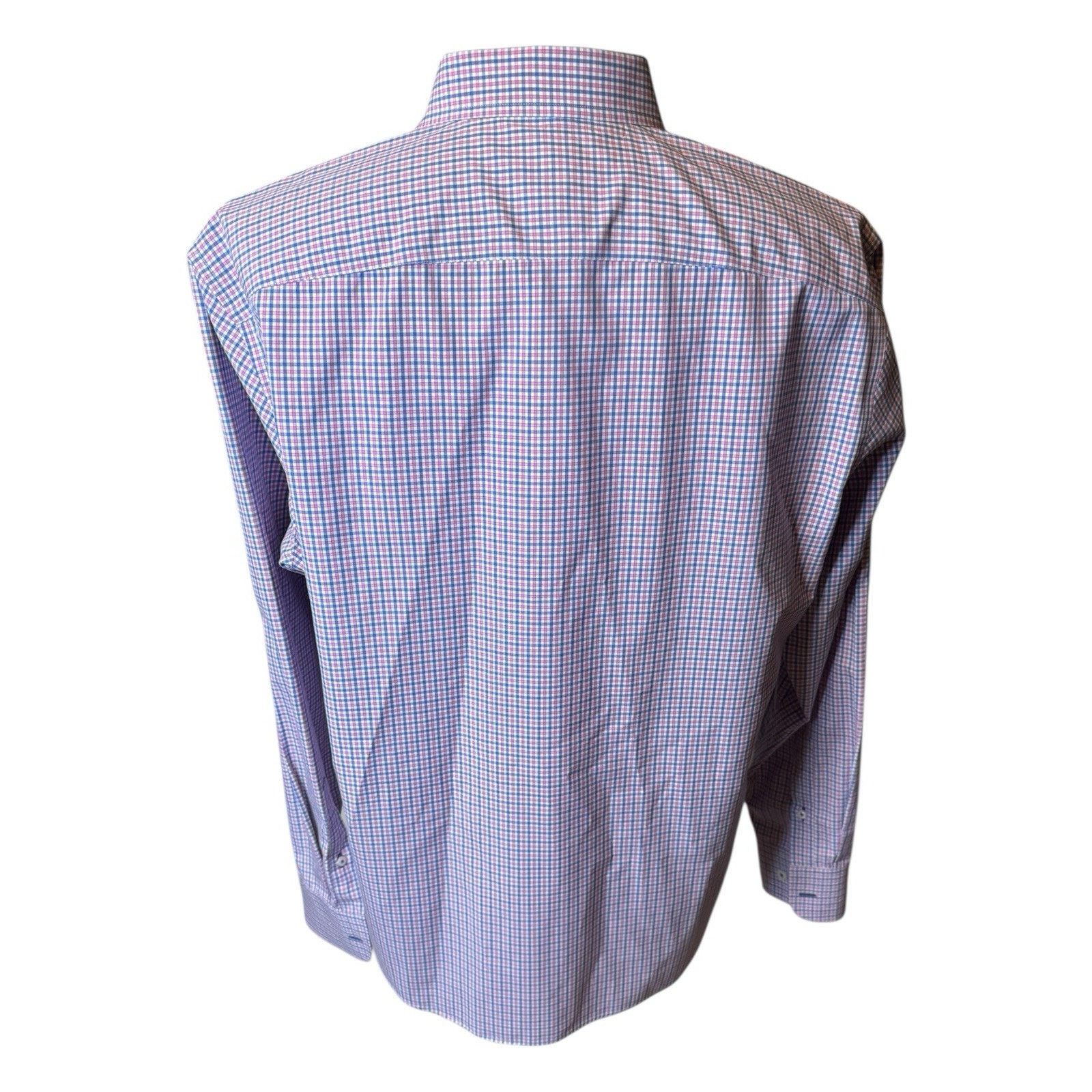 UNTUCKit Untuckit Pink Blue Plaid Shirt Classic Fit Wrinkle Resistant Size US XL / EU 56 / 4 - 5 Thumbnail