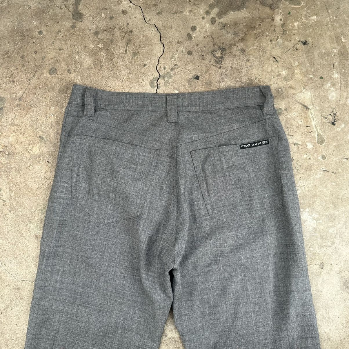 Versace Jeans Couture Versace Luxury Classic Black Striped Wool Pants Size US 34 / EU 50 - 8 Thumbnail