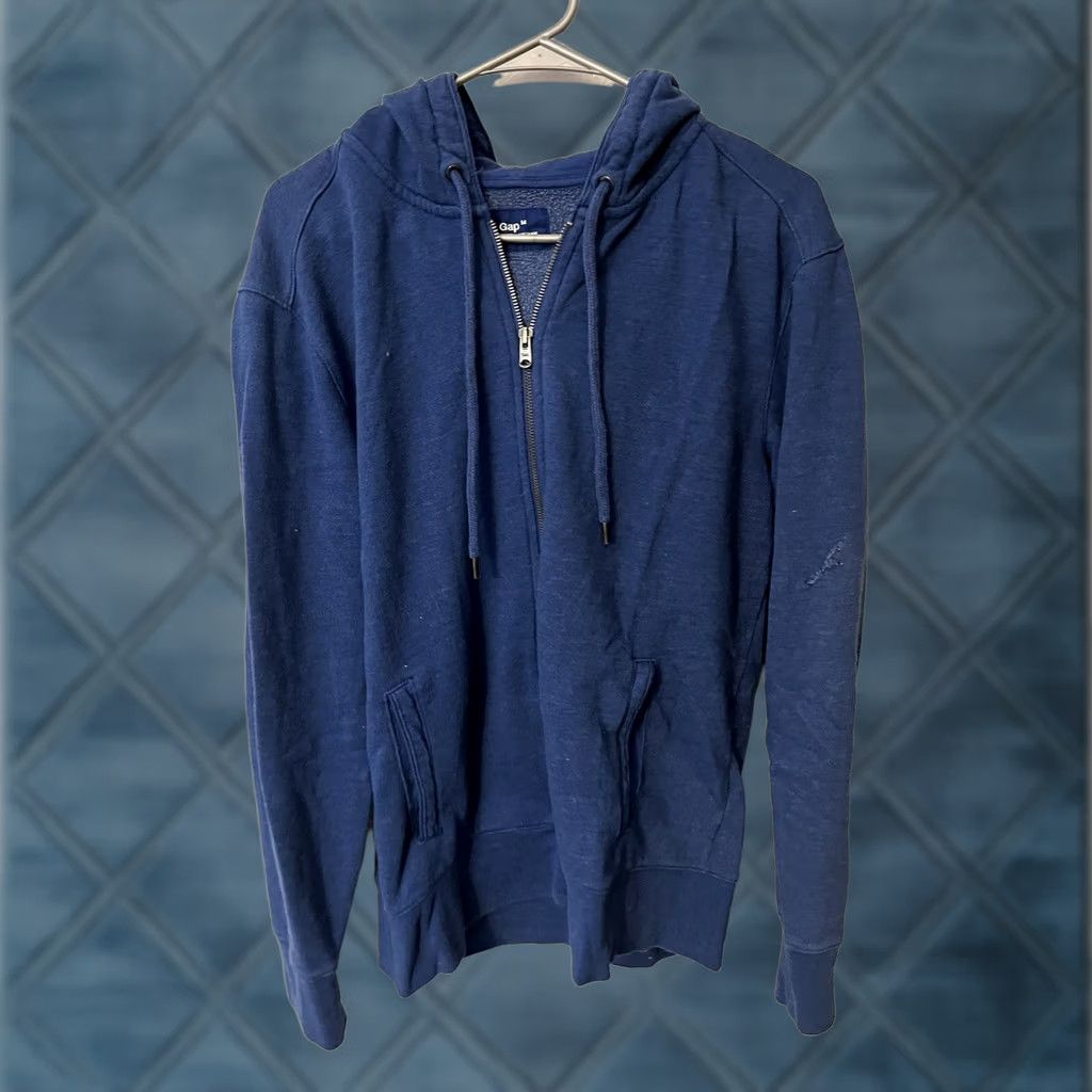 Gap Gap Hoodie Men M Blue Solid Full Zip Pockets Hooded Drawstring Fleece Gift-Quality Style: Full Zip Mens Size US M / EU 48-50 / 2 - 1 Thumbnail