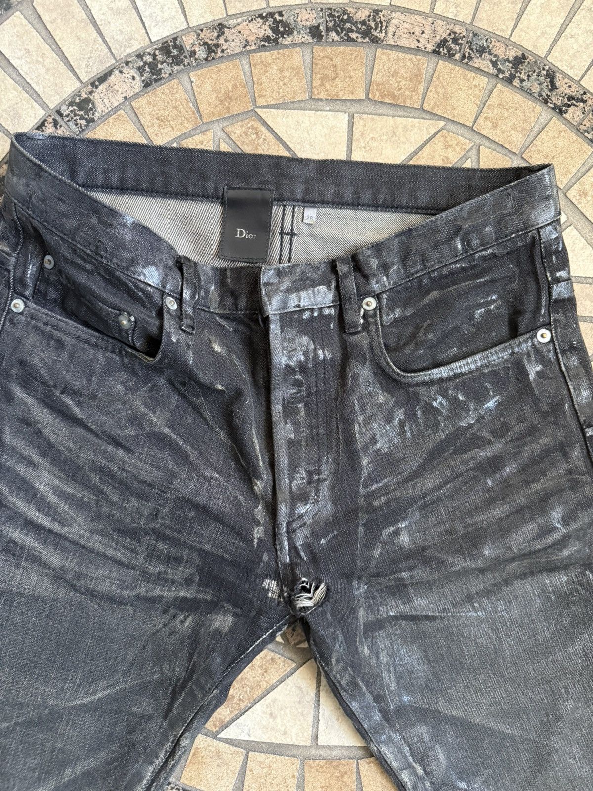 Dior × Hedi Slimane AW04 “VOTC” Luster Denim Size US 31 - 2 Thumbnail