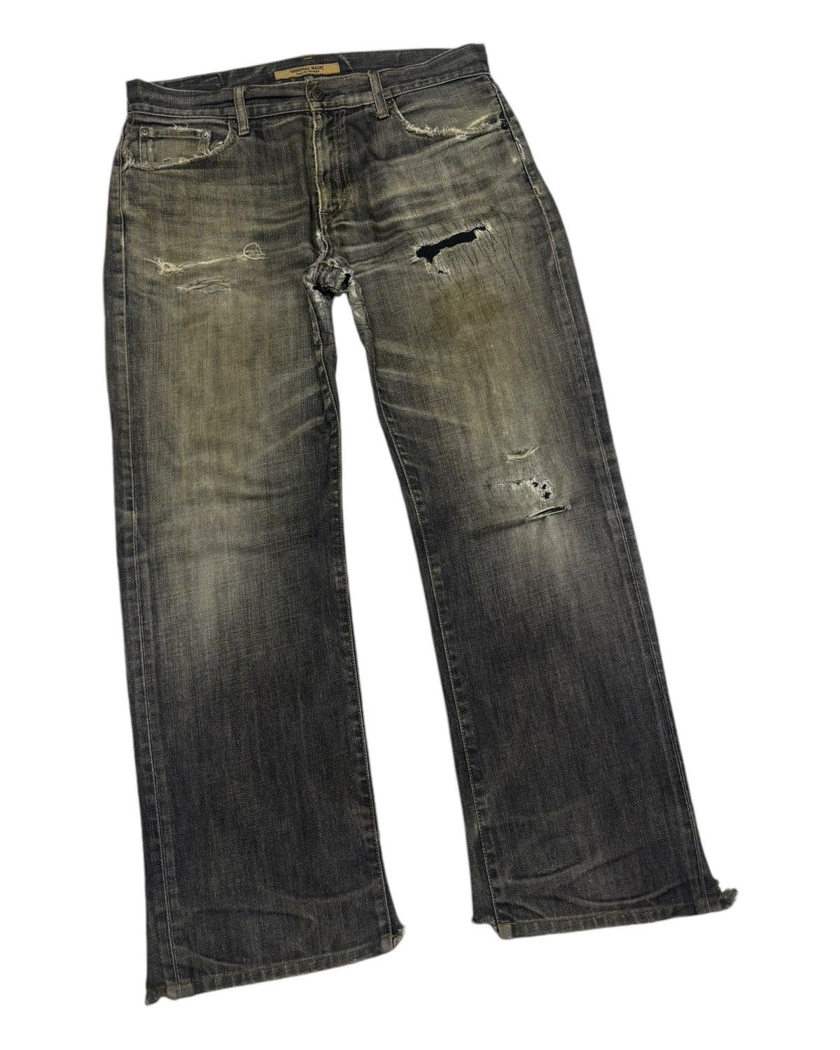 Undercover × Uniqlo VINTAGE S-003 DISTRESSED RIPS DENIM UNIQLO UNDERCOVER STYLE Size US 35 - 5 Thumbnail