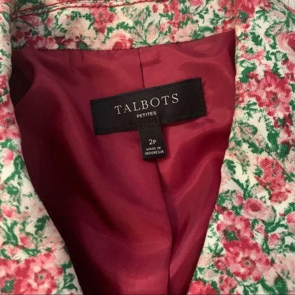 Talbots Talbots Petites Micro Floral Print Romantic Blazer Size XS / US 0-2 / IT 36-38 - 2 Thumbnail