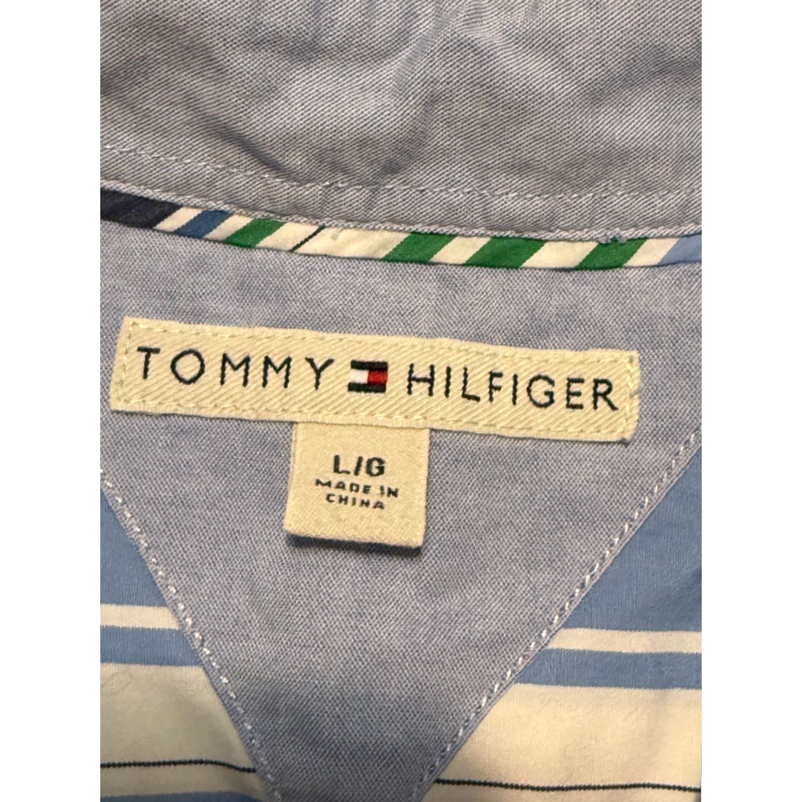 Tommy Hilfiger Tommy Hilfiger Blouse Women's Large Button-Up Long Sleeve Multicolor Blue White Green Modern Casual Size L / US 10 / IT 46 - 5 Thumbnail