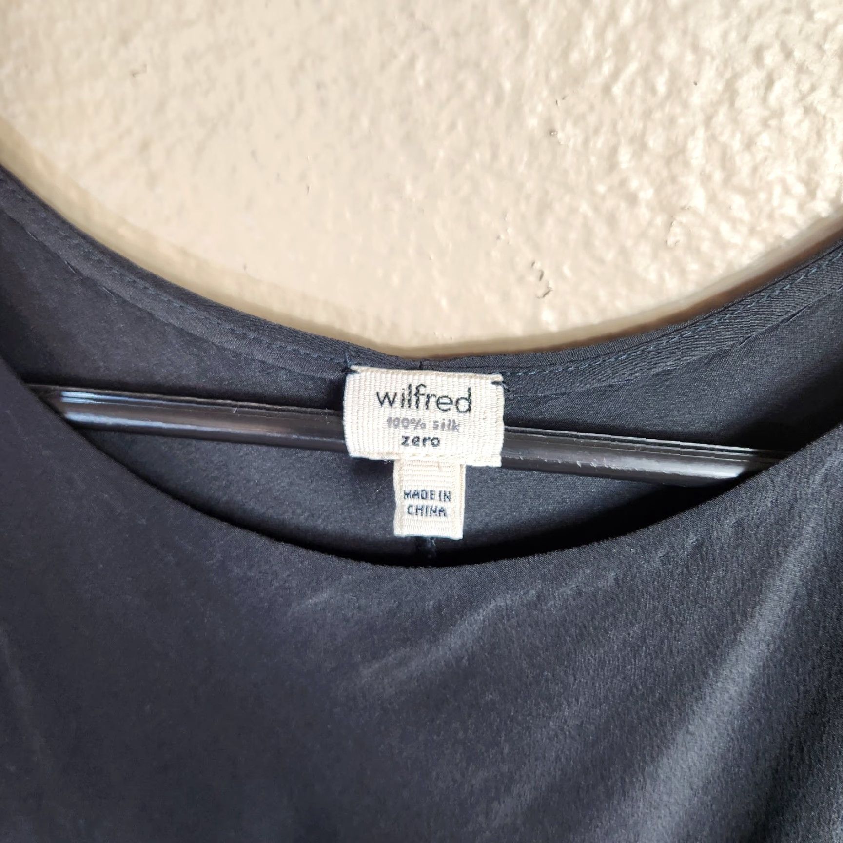 Vintage Wilfred Womens Dress |0| Black 100% Silk Sleeveless Midi Shift Dress Size XS / US 0-2 / IT 36-38 - 3 Thumbnail