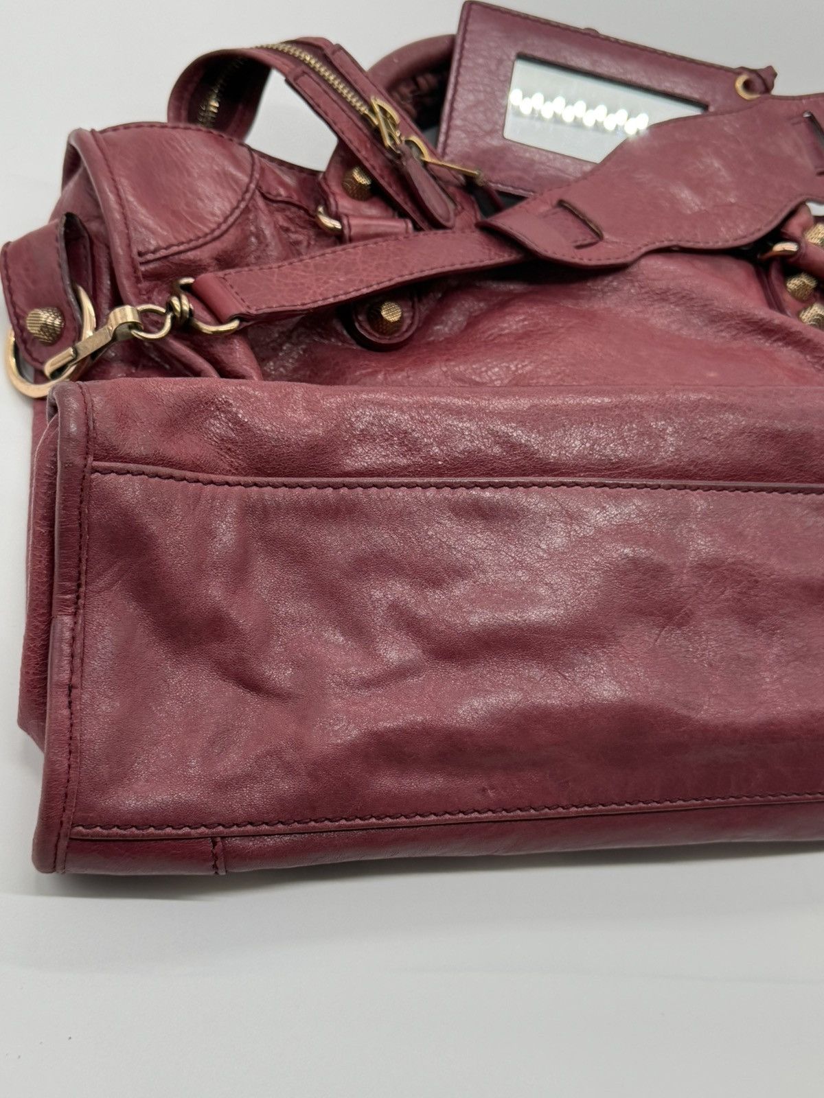Balenciaga Balenciaga - 2000’s - Motorcycle Classic City Burgundy Wine Size ONE SIZE - 10 Thumbnail