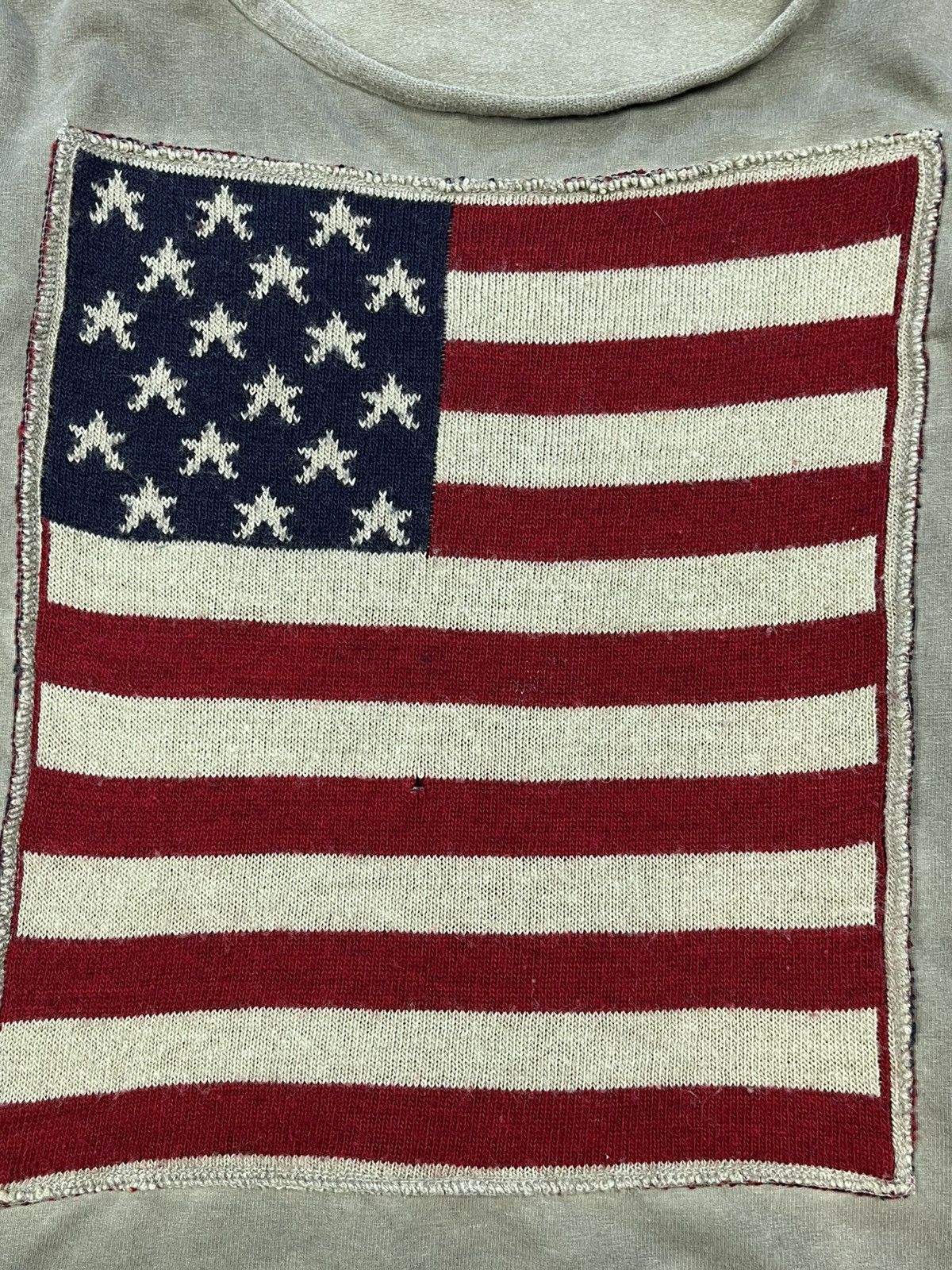 Vintage Vintage Y2K Faded Ralph Vibe USA Knit Flag sweatshirt Size L / US 10 / IT 46 - 4 Thumbnail
