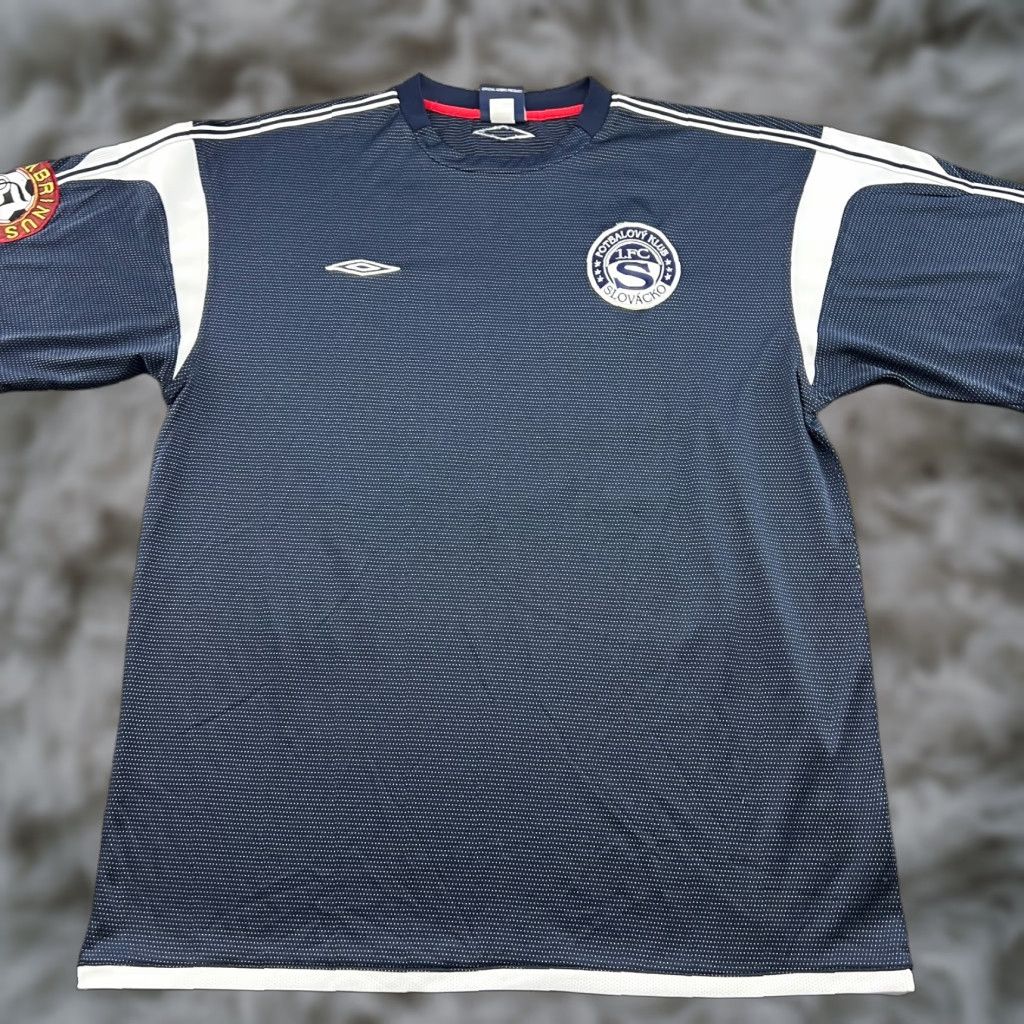Umbro Umbro FC Slovacko 2005 2006 Away Lysonek #25 Football Jersey Shirt XL Blue T-Shirt Men Short Sleeve Pullover Quick Dry Athletic Football Size US XL / EU 56 / 4 - 1 Thumbnail