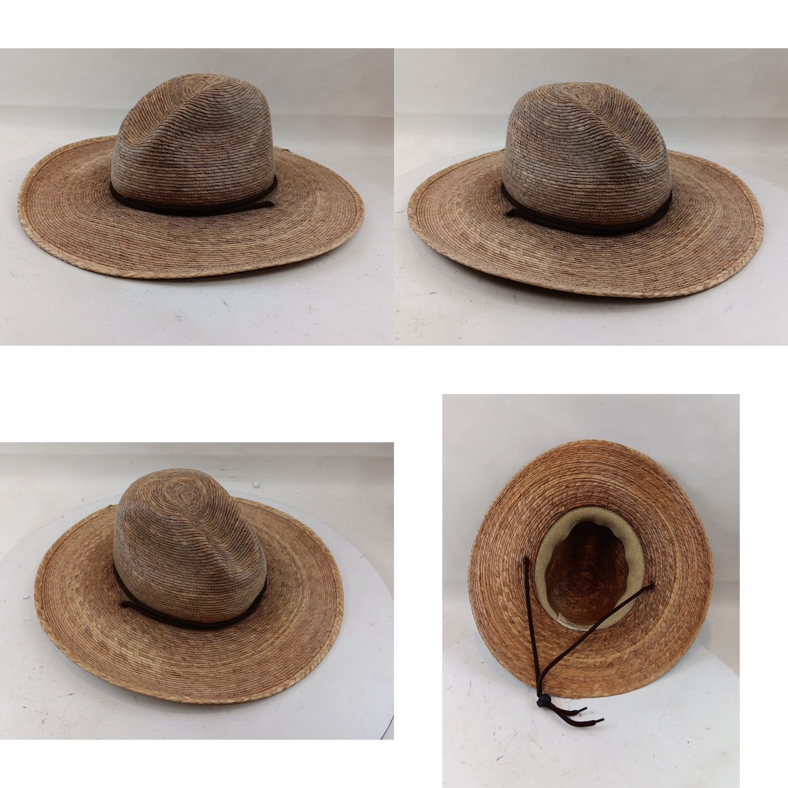 Vintage Tula Abby Hat Sun Hat Women OSFM Natural Straw Palm Lightweight Beach Garden Classic Beach Hat Womens Size ONE SIZE - 10 Thumbnail