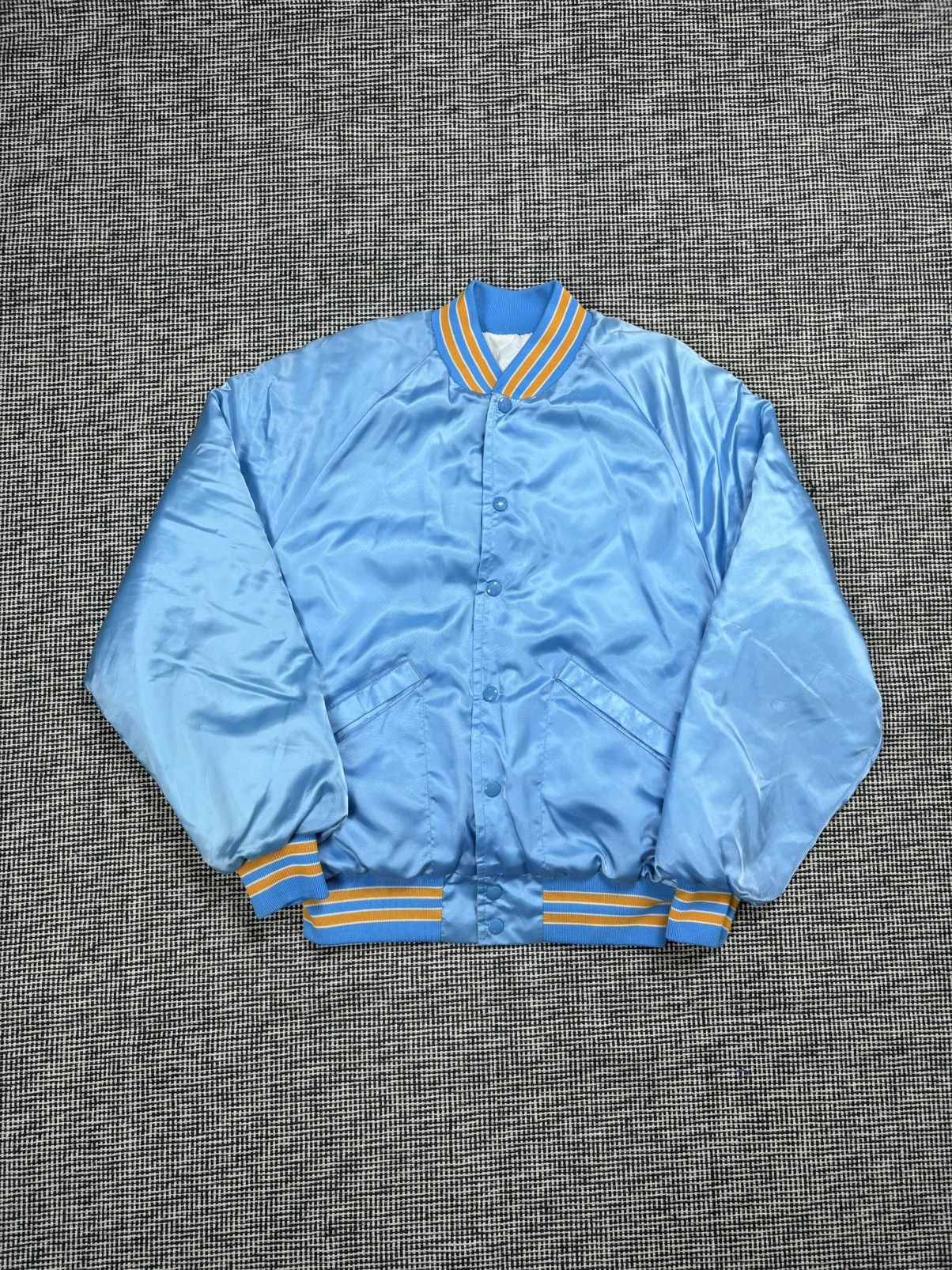 Vintage Vintage King Louie baby blue sateen bomber varsity jacket Size US M / EU 48-50 / 2 - 1 Thumbnail