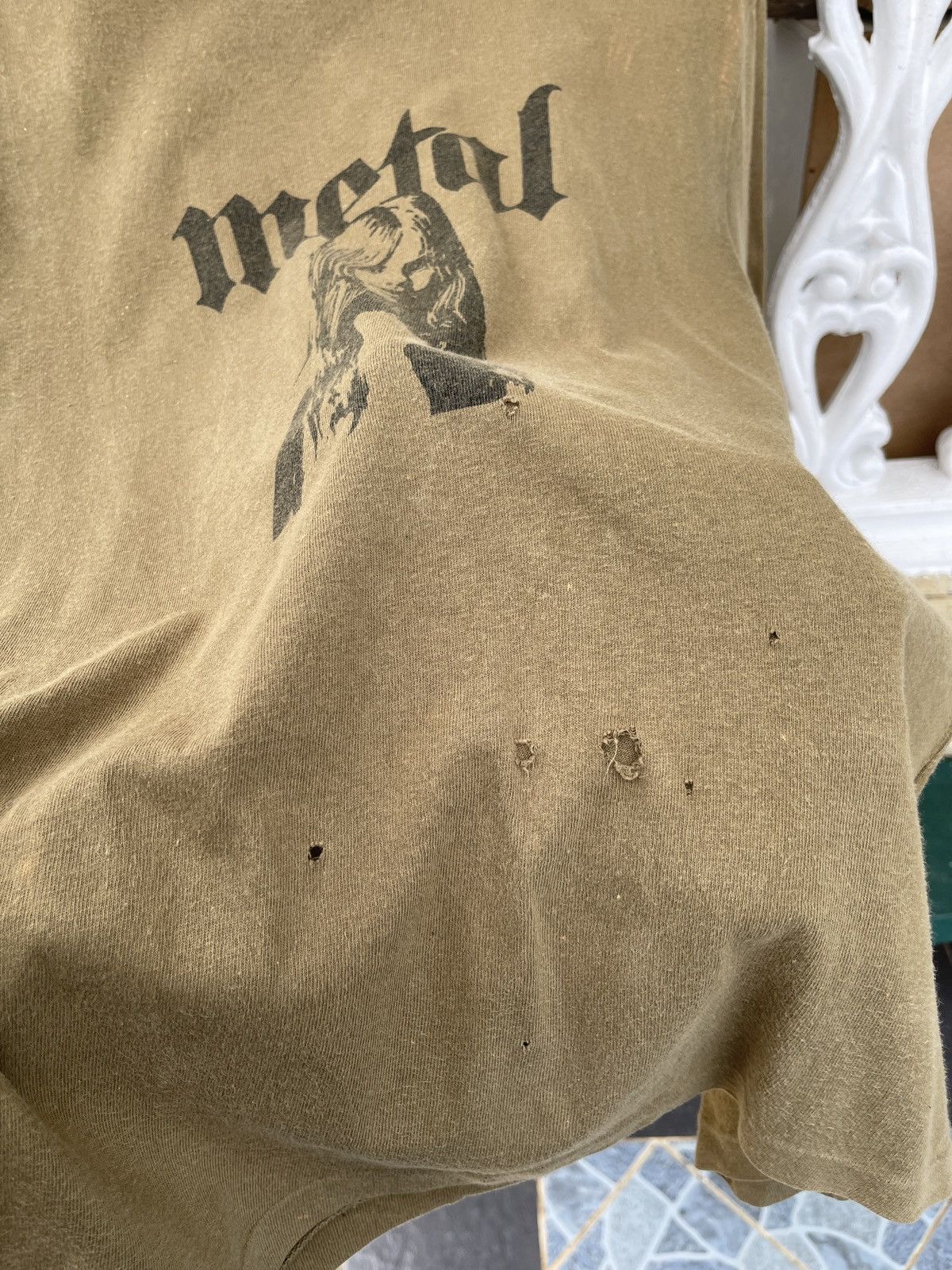 Hysteric Glamour Rare🔥Vtg HYSTERIC GLAMOUR METAL Faded Brown Tee Size US M / EU 48-50 / 2 - 8 Thumbnail