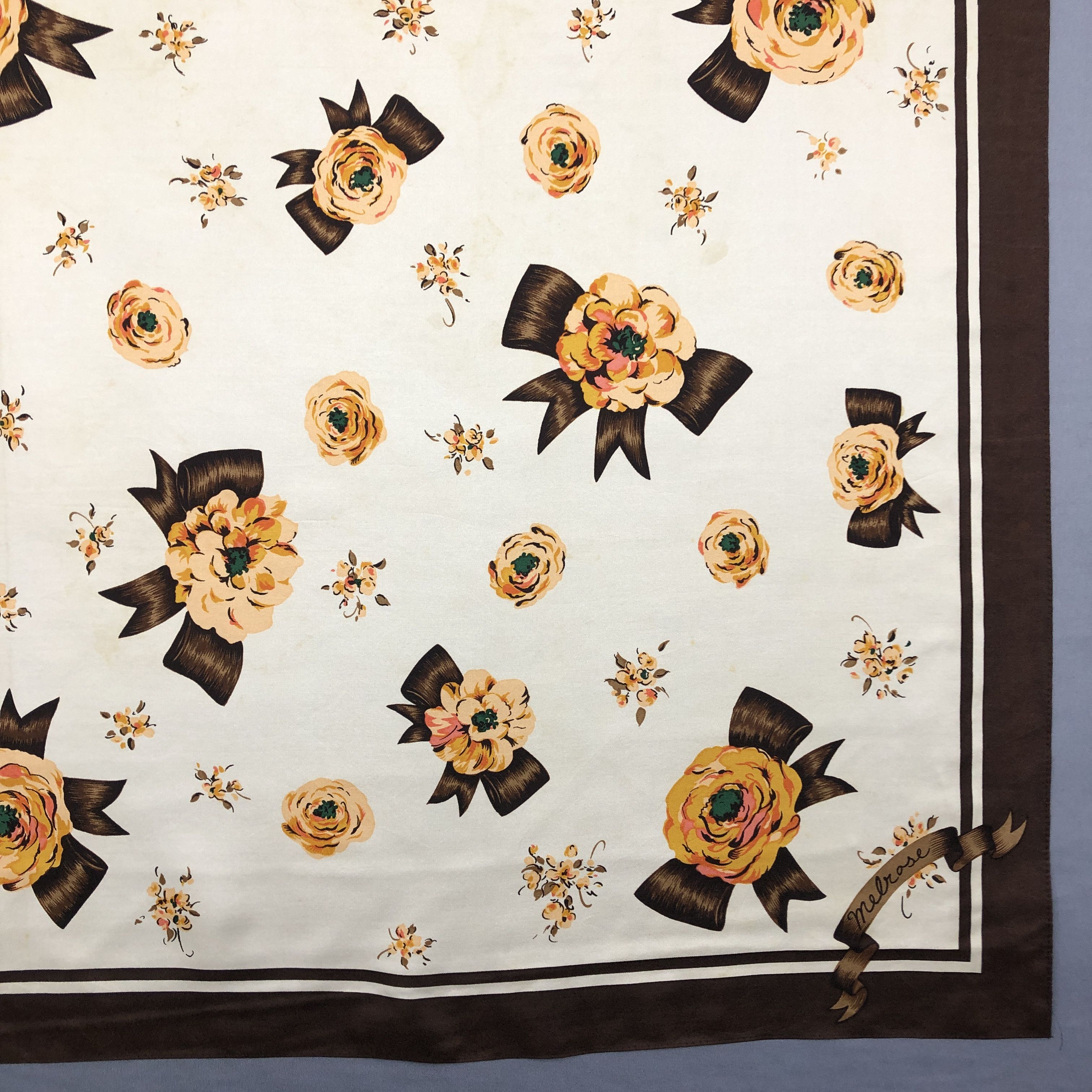 Japanese Brand Vintage Melrose SILK Scarf Twill Stole Wraps Scarves Size ONE SIZE - 5 Thumbnail