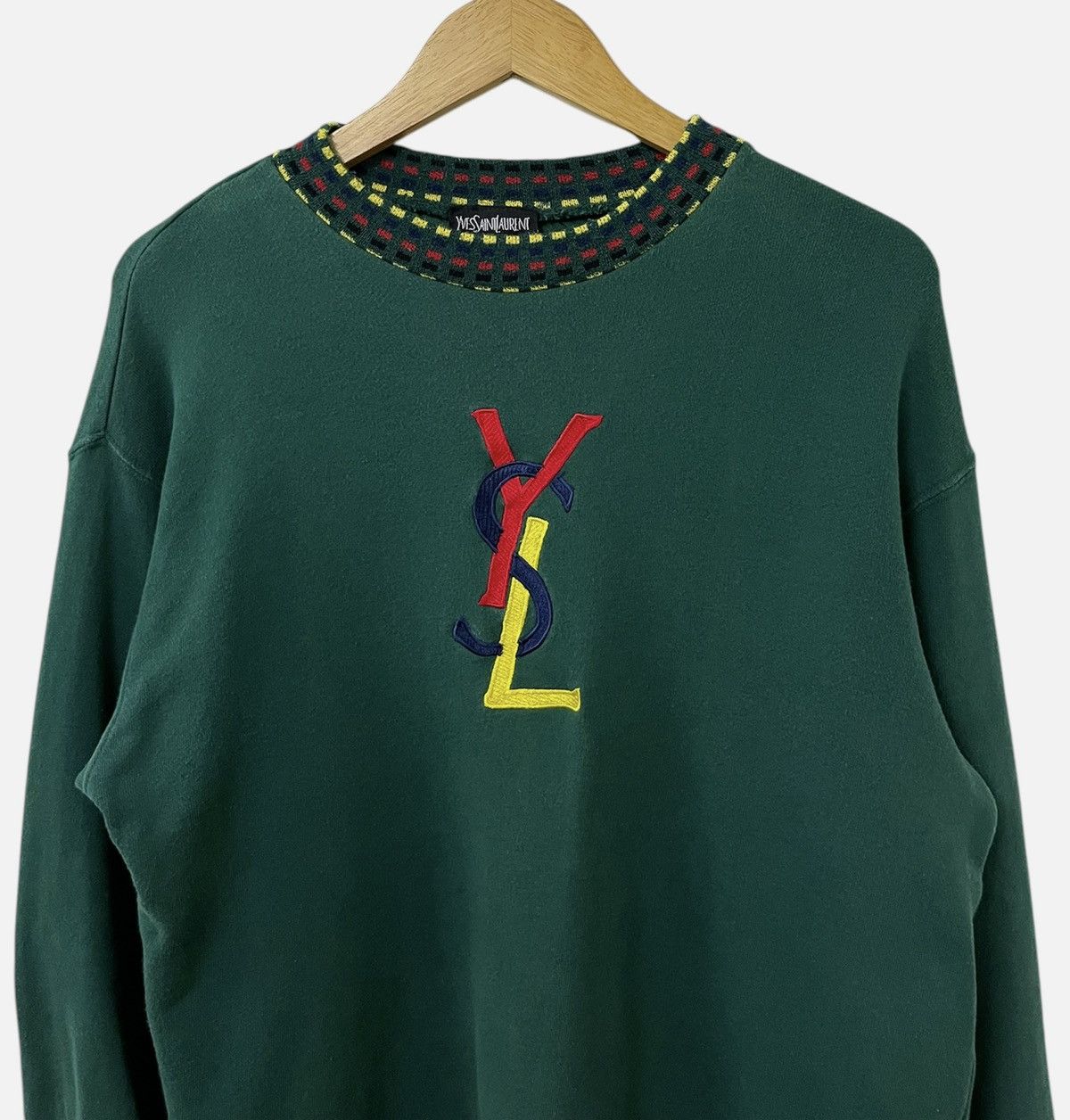 Yves Saint Laurent VINTAGE YVES SAINT LAURENT YSL EMBROIDERY LOGO SWEATSHIRT Size US M / EU 48-50 / 2 - 3 Thumbnail