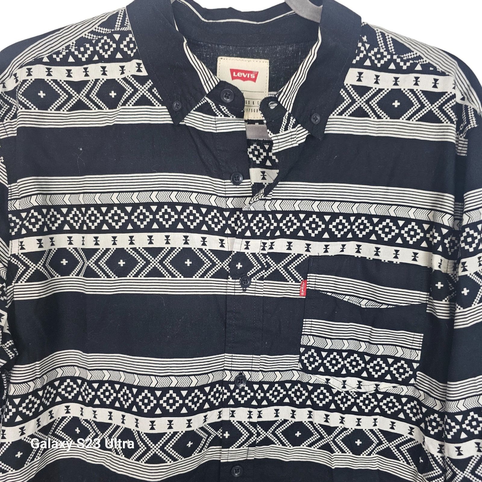 Levi's Levis Men Norte Geo-Stripe Southwestern Aztec Button Shirt M Size US M / EU 48-50 / 2 - 3 Thumbnail
