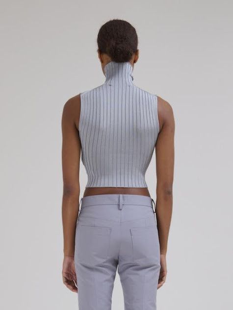 Marni oc11z0525 Viscose Turtleneck Vest in Grey Size M / US 6-8 / IT 42-44 - 2 Thumbnail
