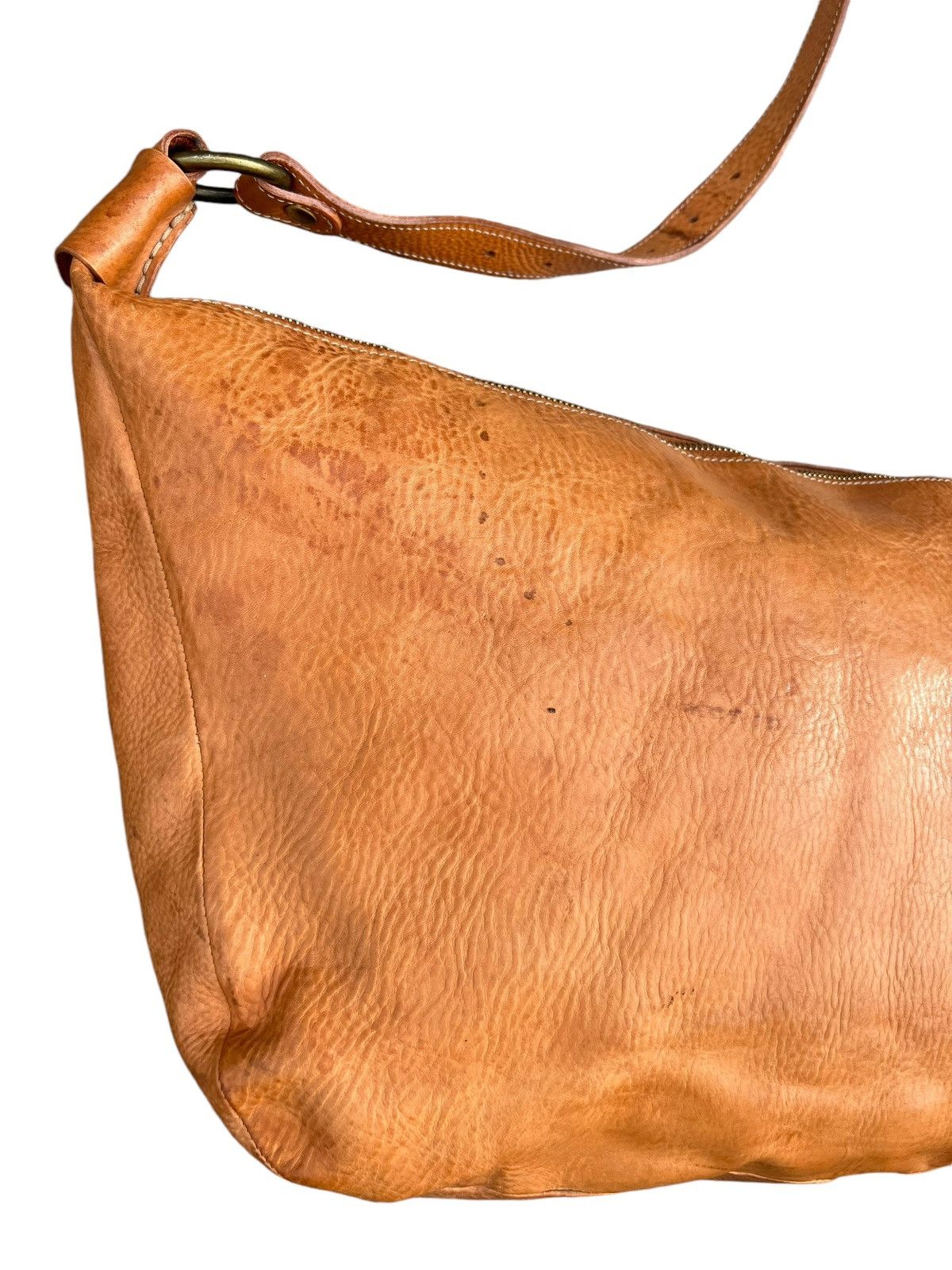 Japanese Brand × Leather CI-VA Japan Faded Patina Leather Bag Banana Size ONE SIZE - 14 Thumbnail
