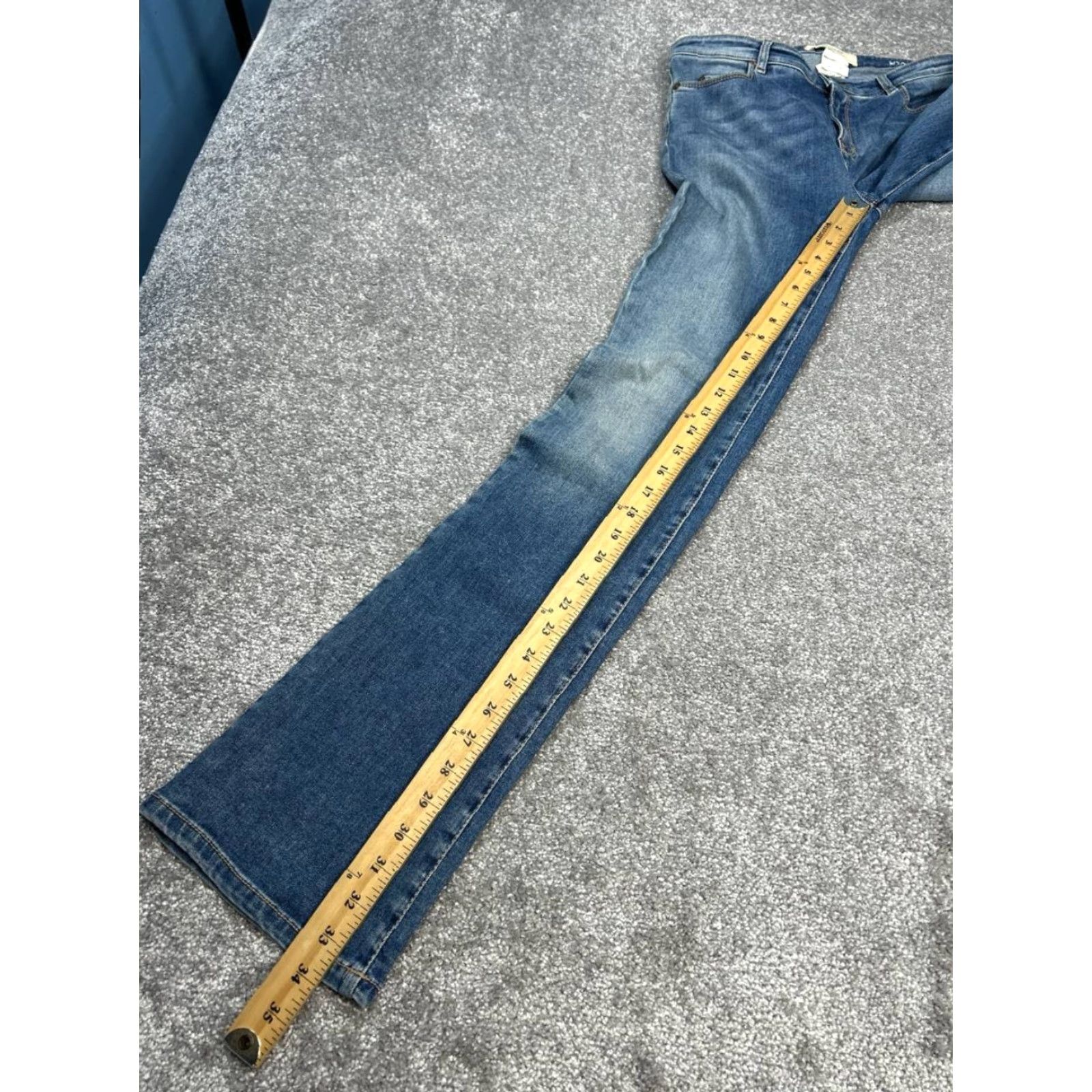 Denime Weekend Max Mara W20 Jeans Womens 29 Blue Denim Mid Rise Slim Boot Jeans 29x34 Men's? Size 29" - 5 Thumbnail